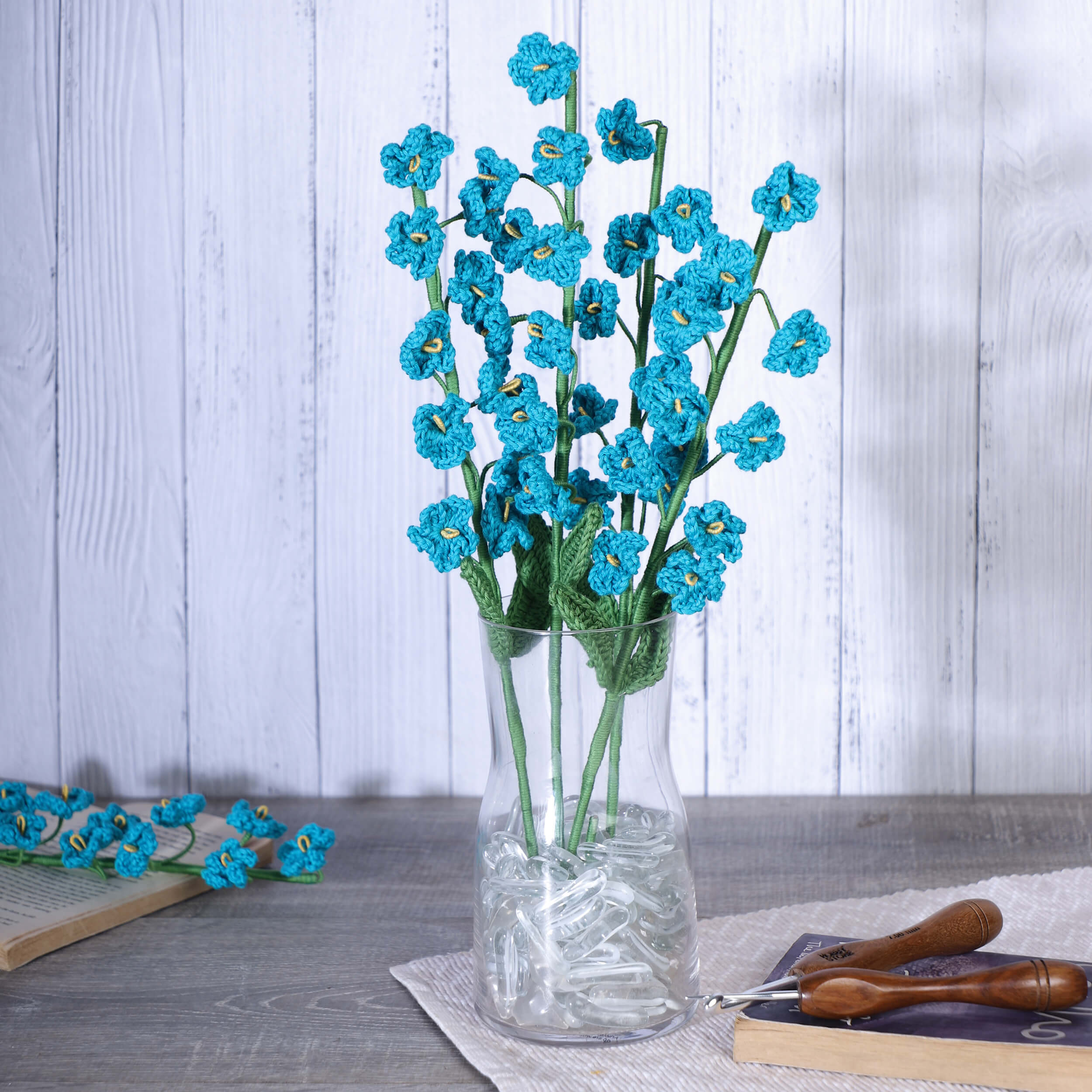 Forget me not - Handcrafted Crochet Flowers