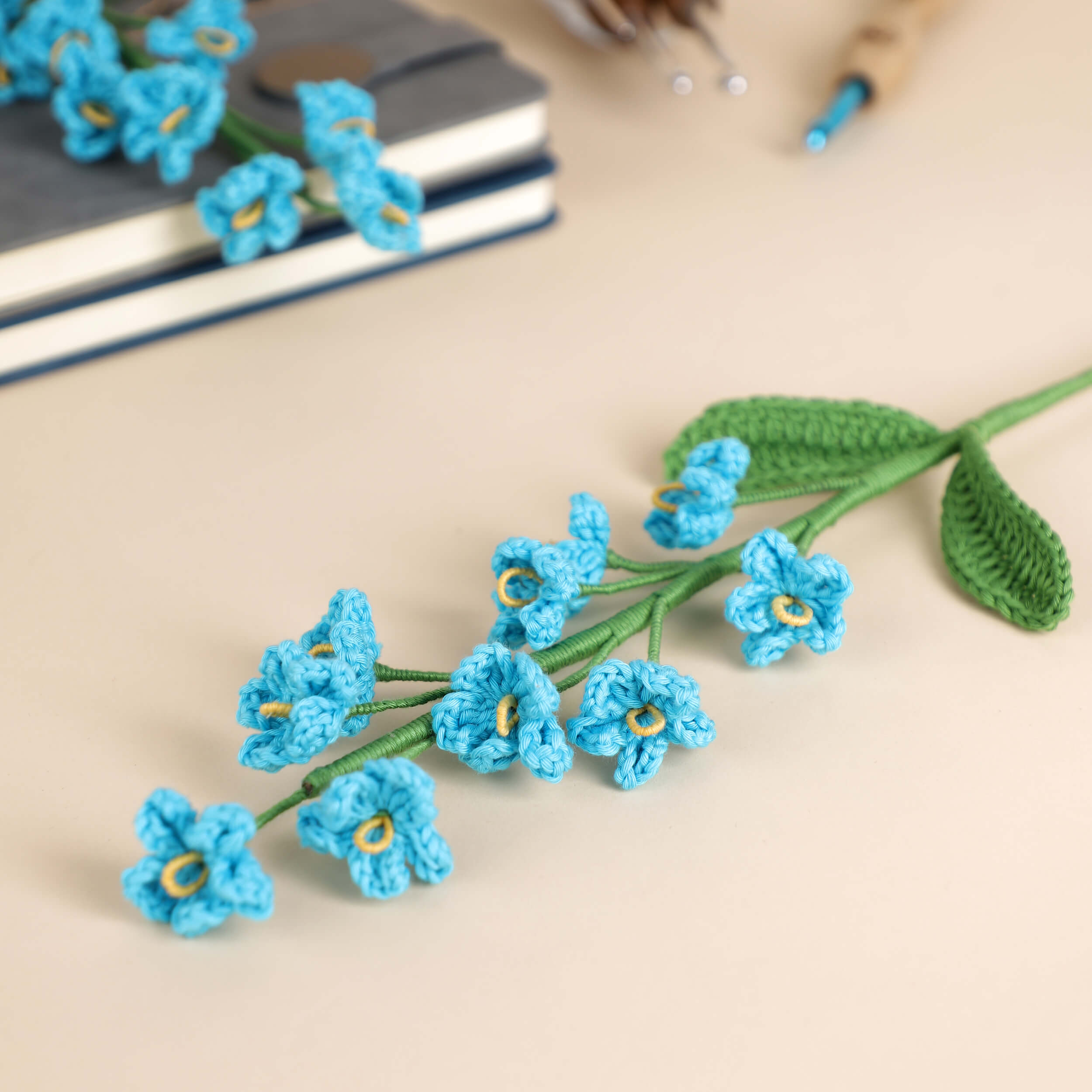Forget me not - Handcrafted Crochet Flowers