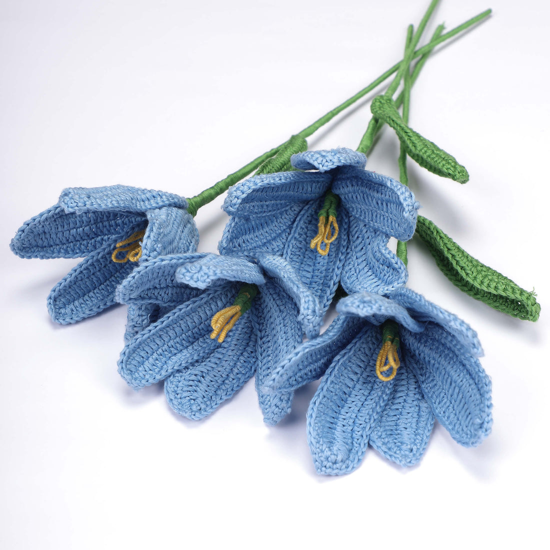 Lillies - Handcrafted Crochet Flowers - Baby Blue
