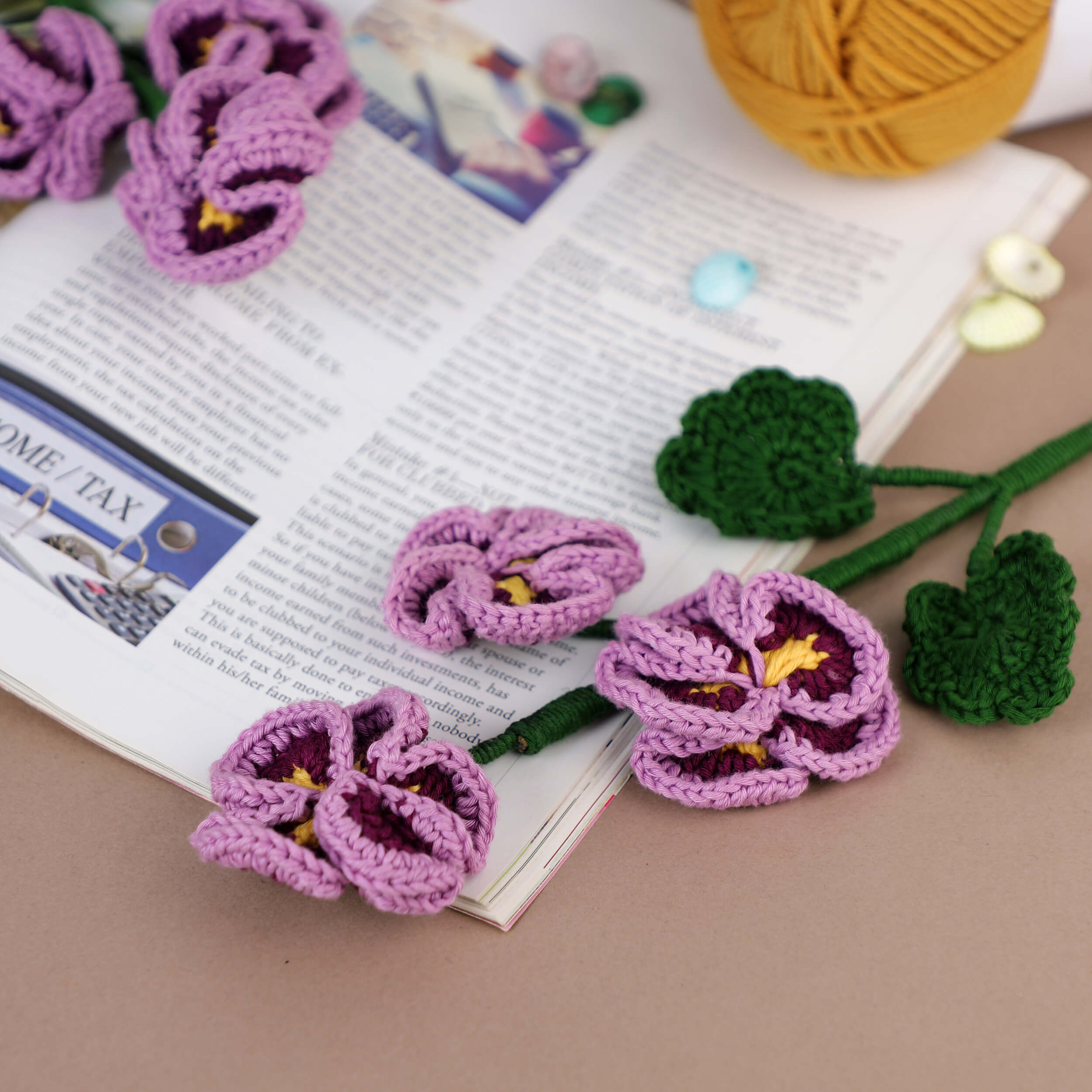 Pansy - Handcrafted Crochet Flowers