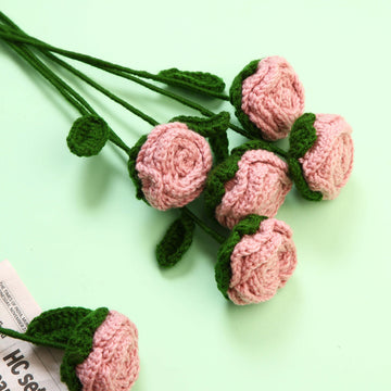 Radiant Roses - Handcrafted Crochet Flowers - Pretty Pink