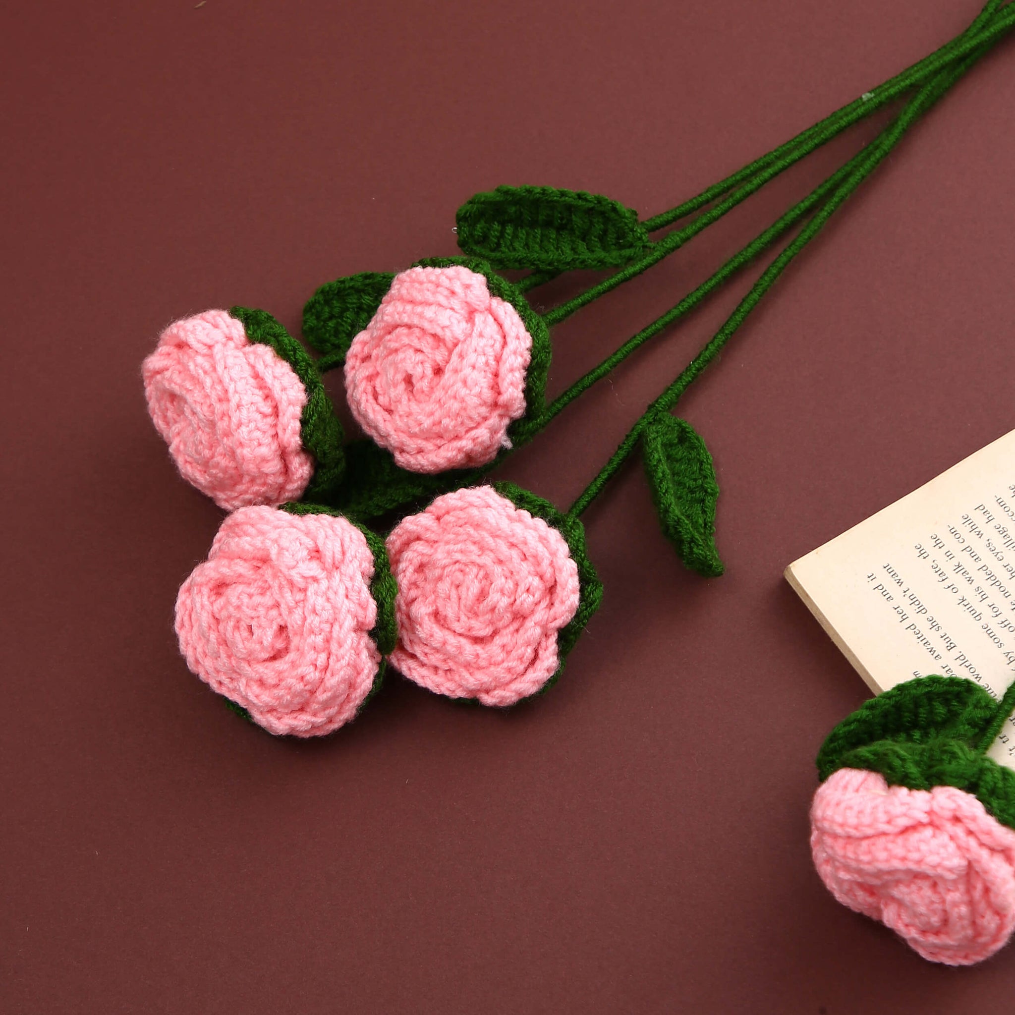 Radiant Roses - Handcrafted Crochet Flowers - Candy Floss