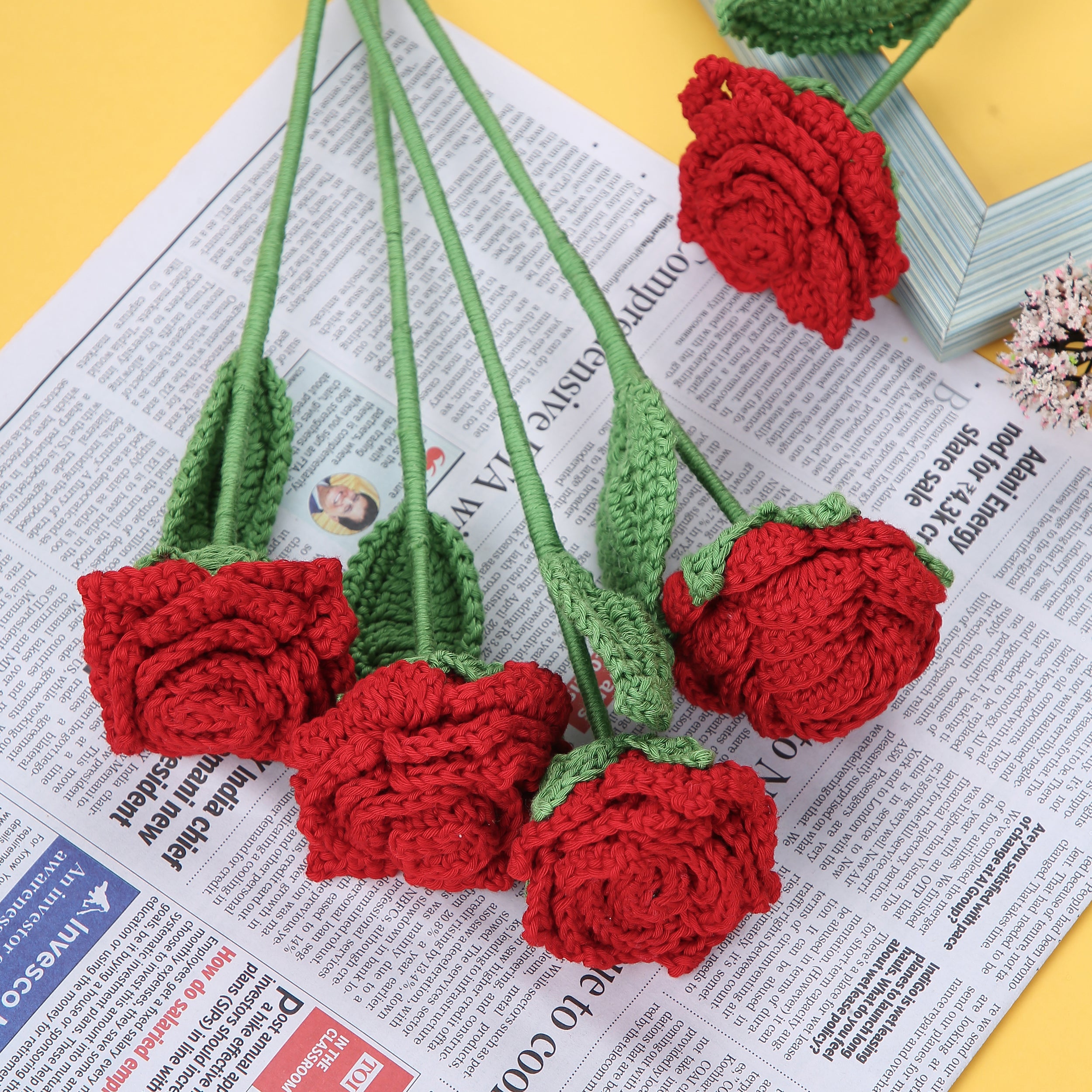 Radiant Roses - Handcrafted Crochet Flowers - Cotton