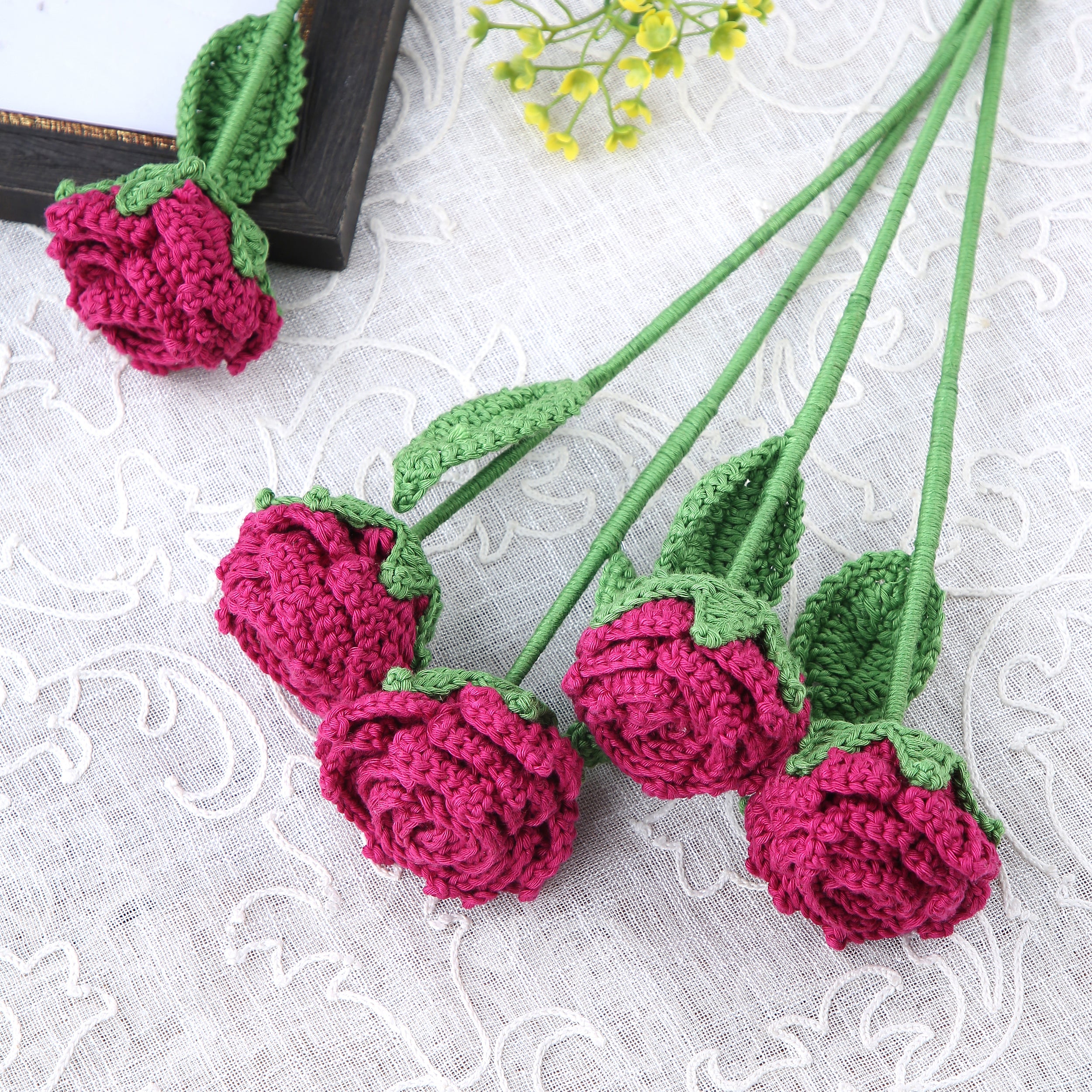 Radiant Roses - Handcrafted Crochet Flowers - Cotton
