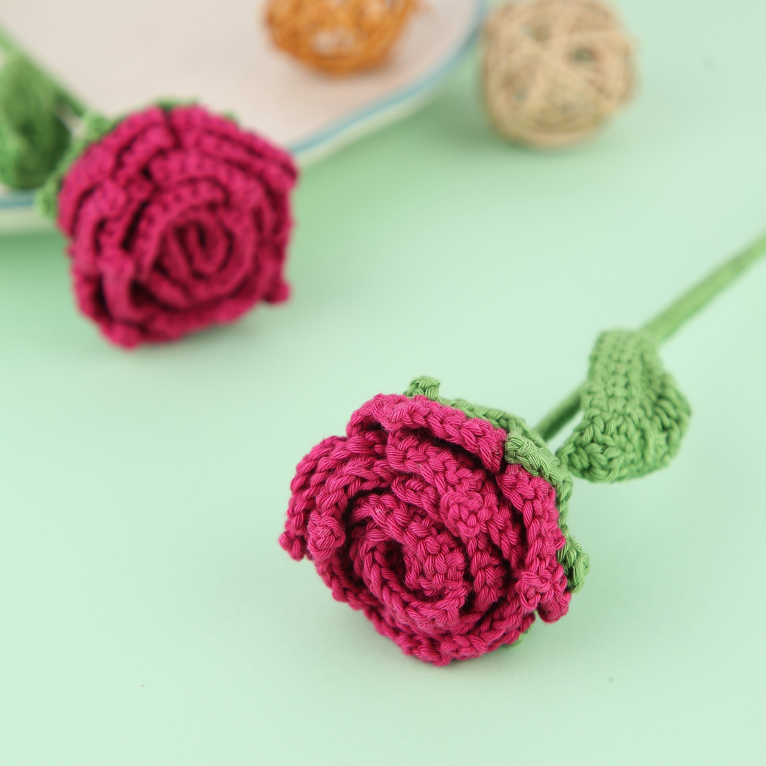 Radiant Roses - Handcrafted Crochet Flowers - Cotton