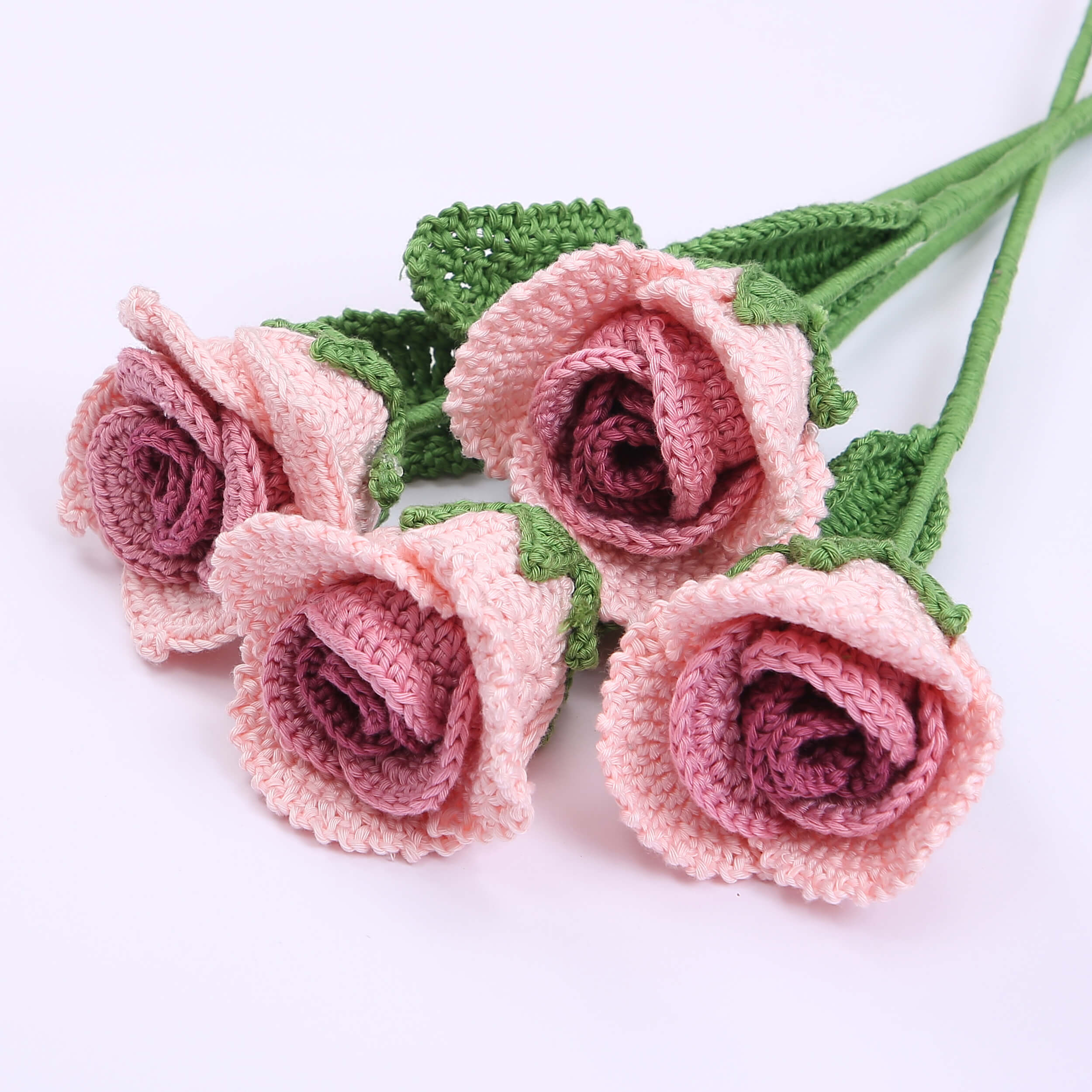 Gradient Roses - Handcrafted Crochet Flowers - Shades of Pink