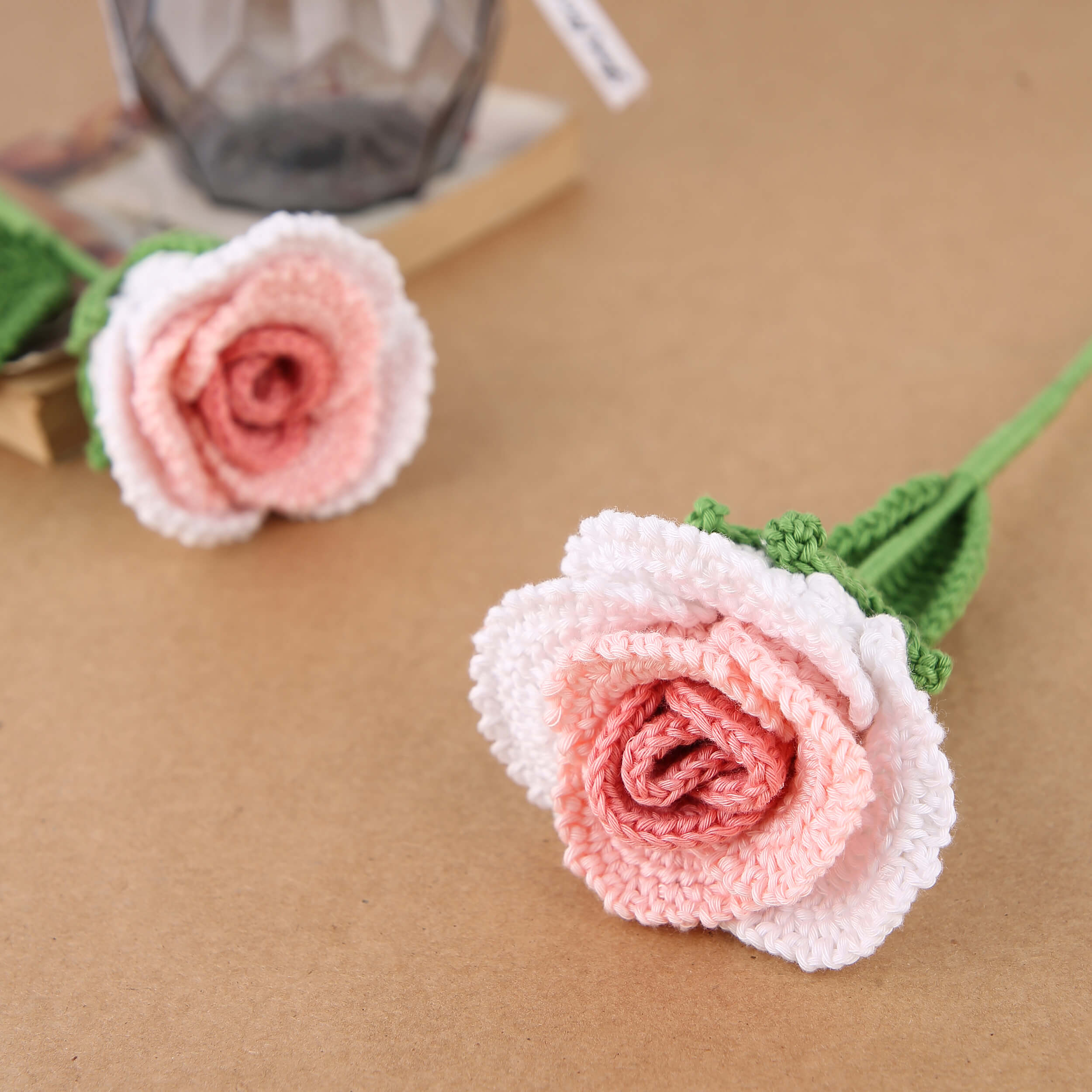 Gradient Roses - Handcrafted Crochet Flowers