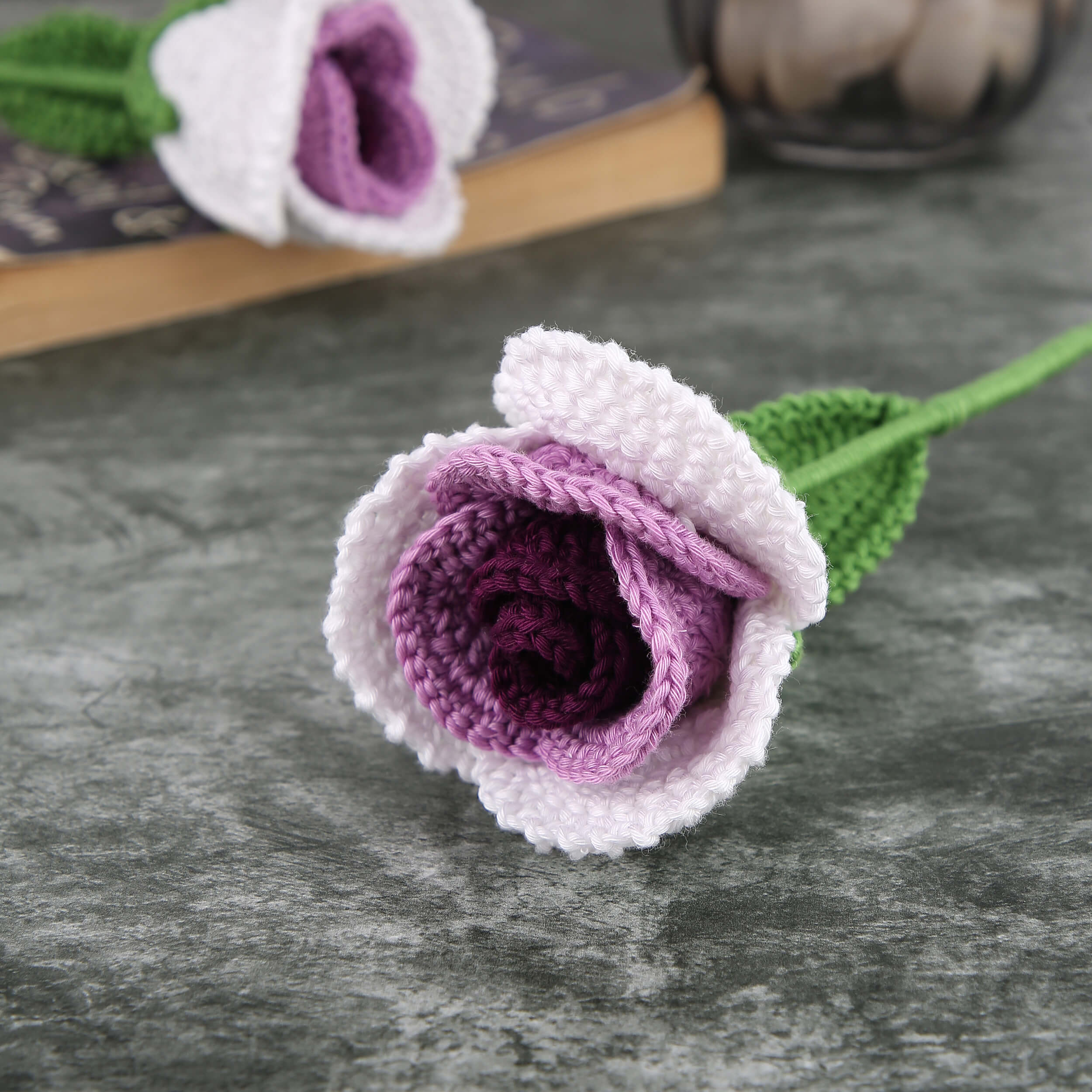 Gradient Roses - Handcrafted Crochet Flowers