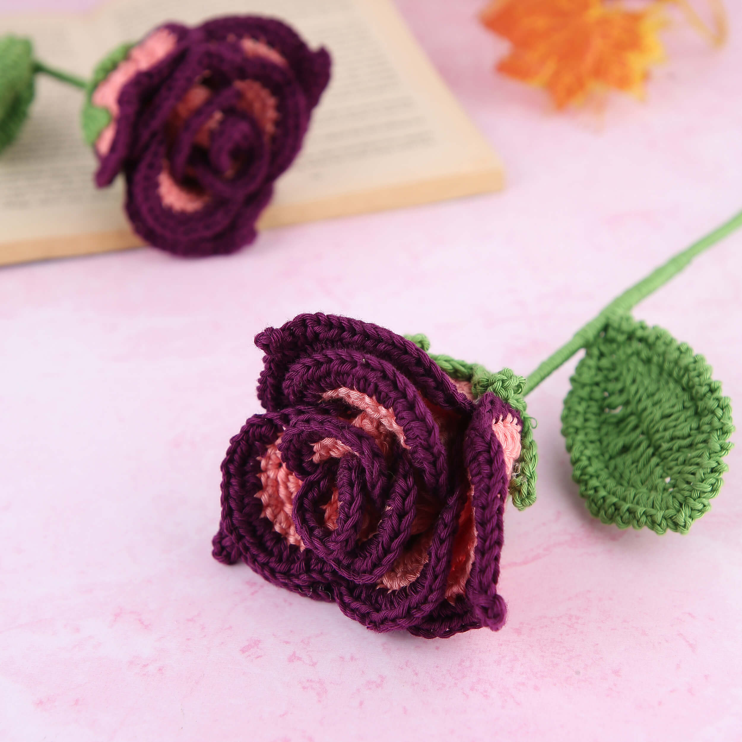 Edged Roses - Handcrafted Crochet Flowers