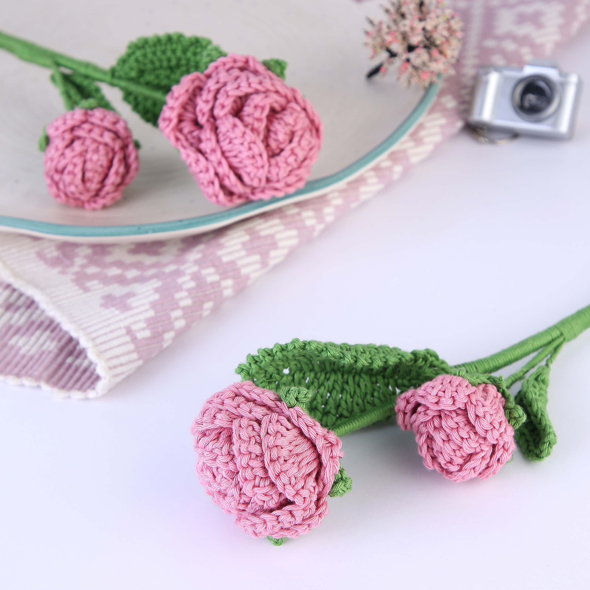 Branched Roses - Handcrafted Crochet Flowers