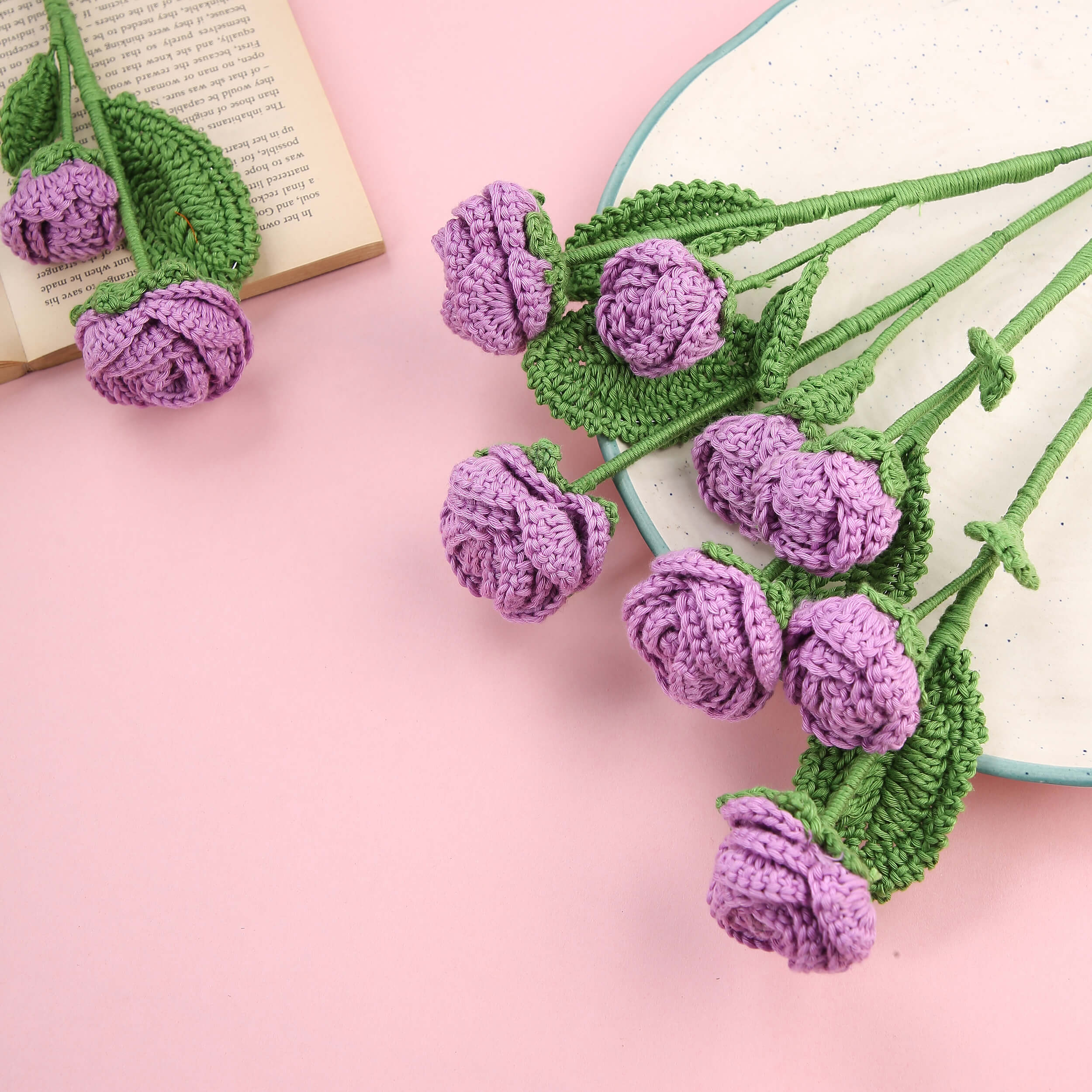 Branched Roses - Handcrafted Crochet Flowers