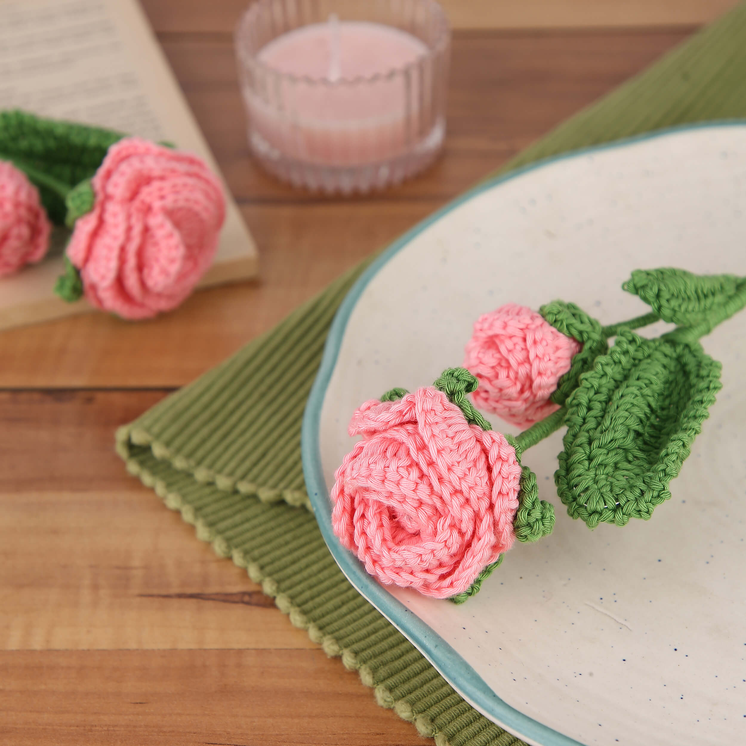 Branched Roses - Handcrafted Crochet Flowers