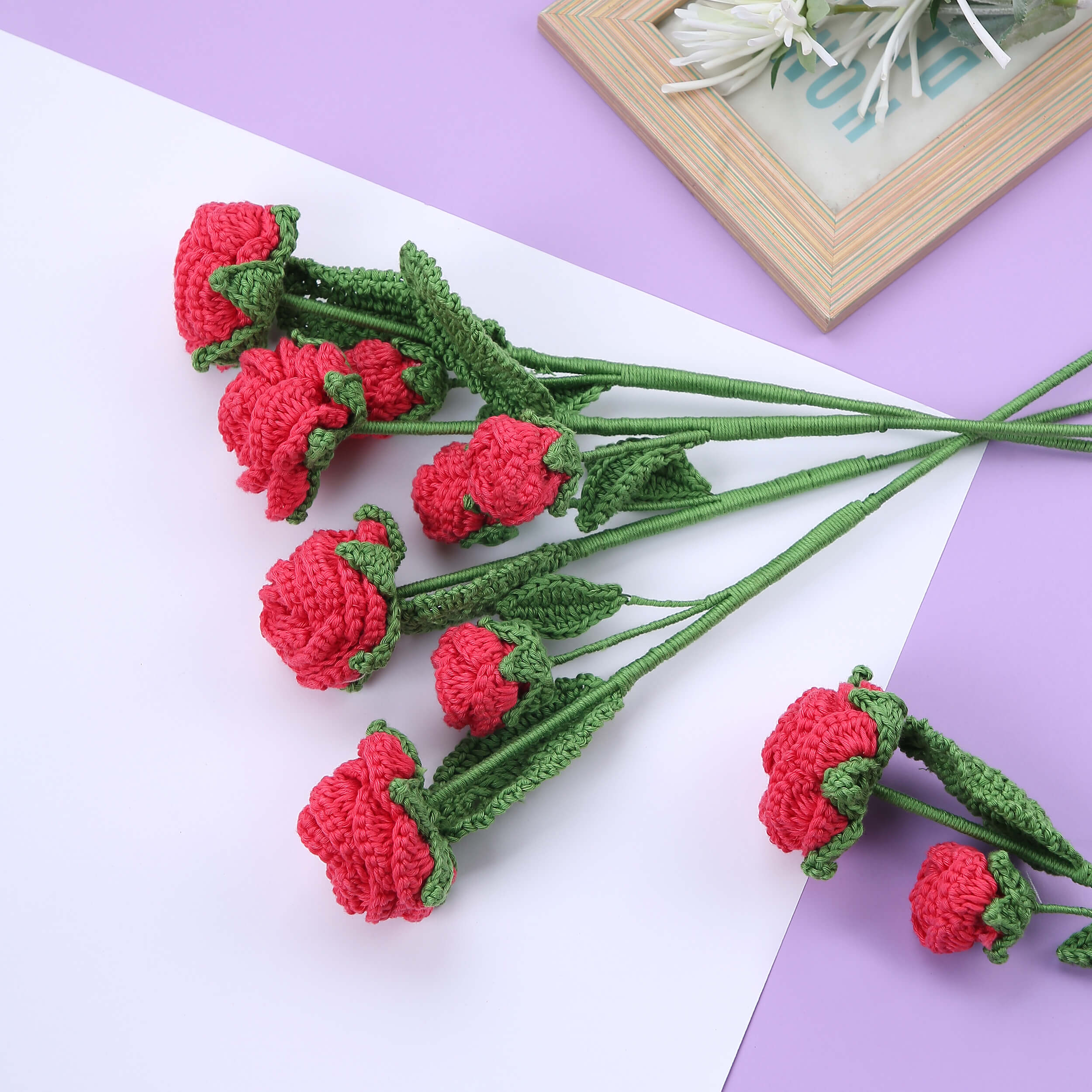 Branched Roses - Handcrafted Crochet Flowers