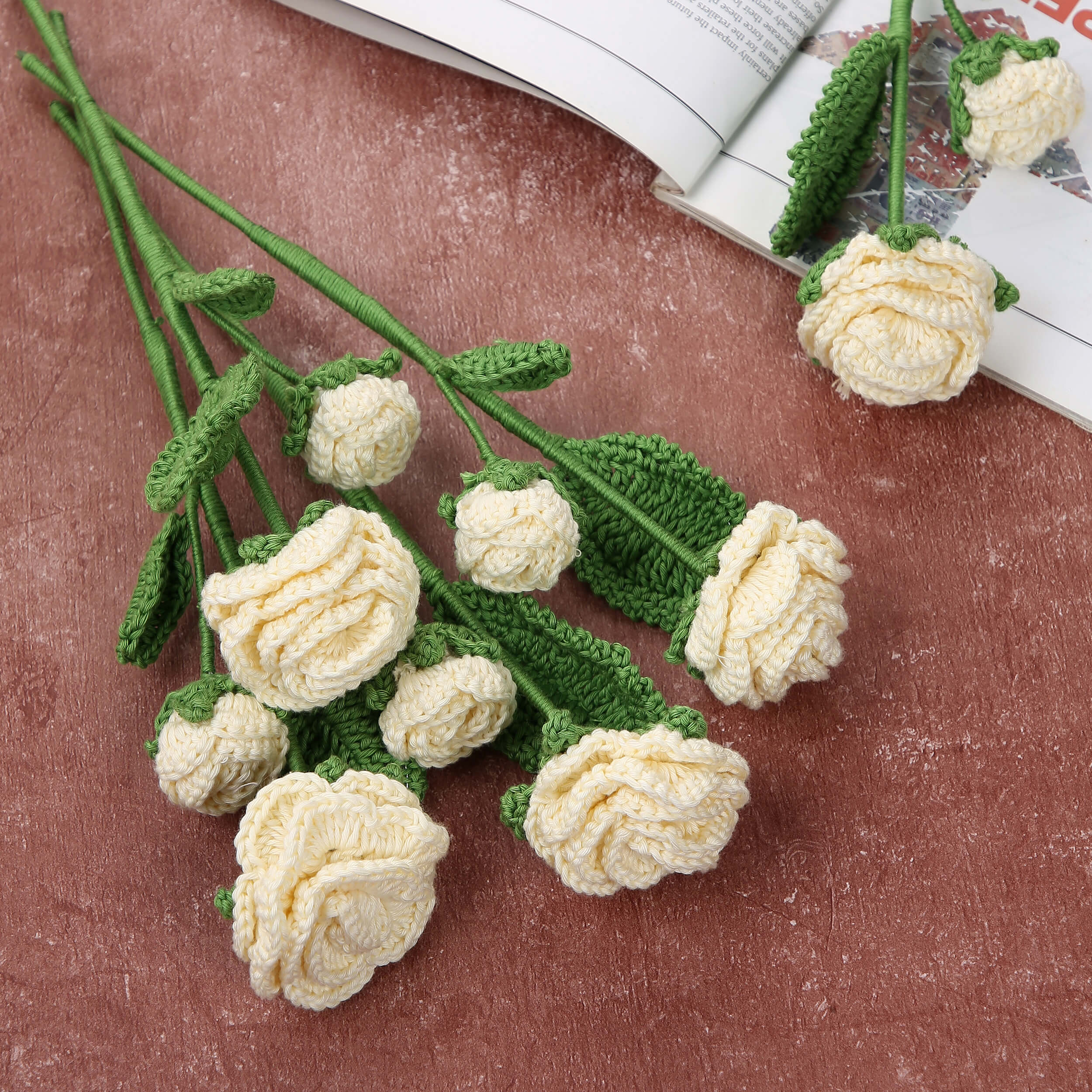 Branched Roses - Handcrafted Crochet Flowers