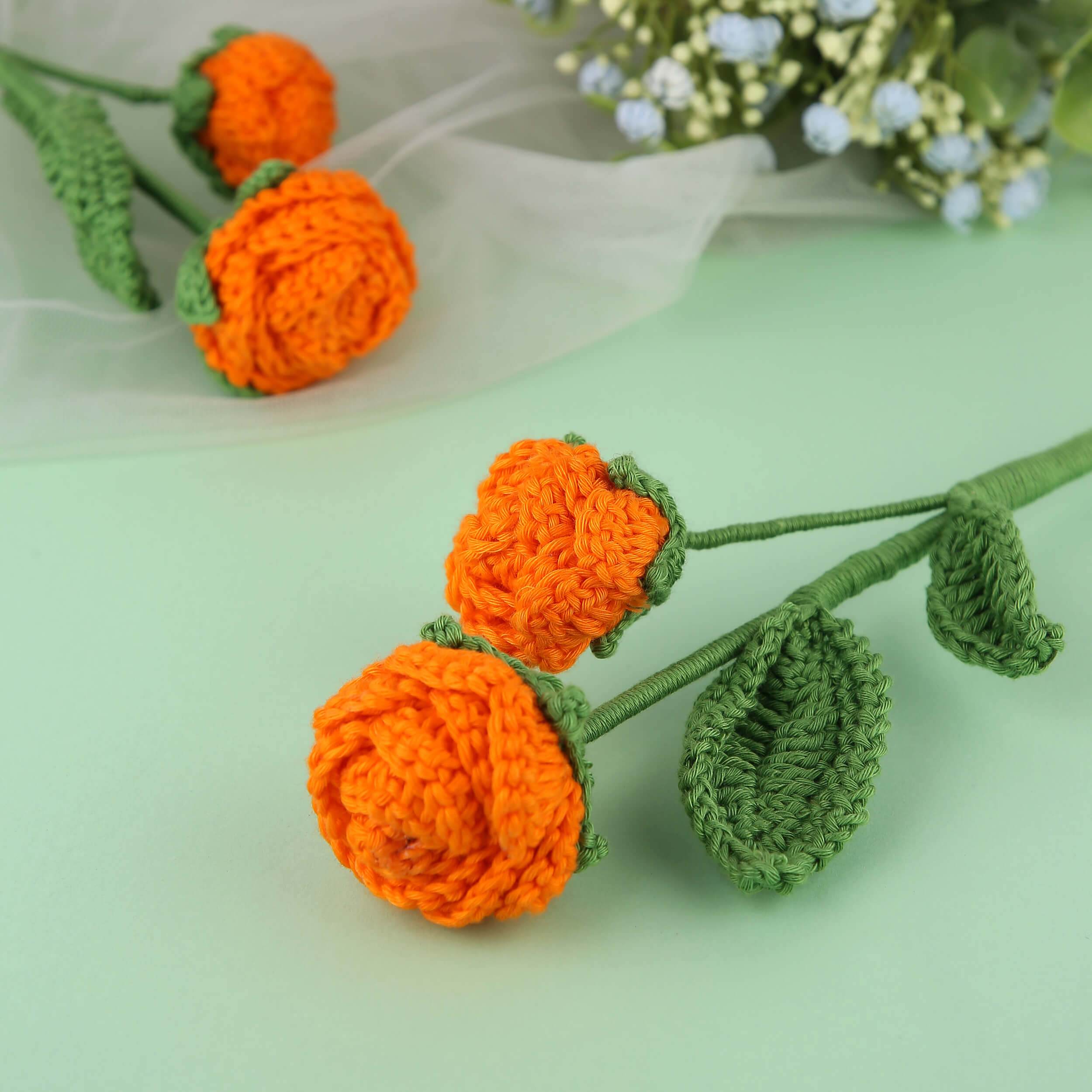 Branched Roses - Handcrafted Crochet Flowers