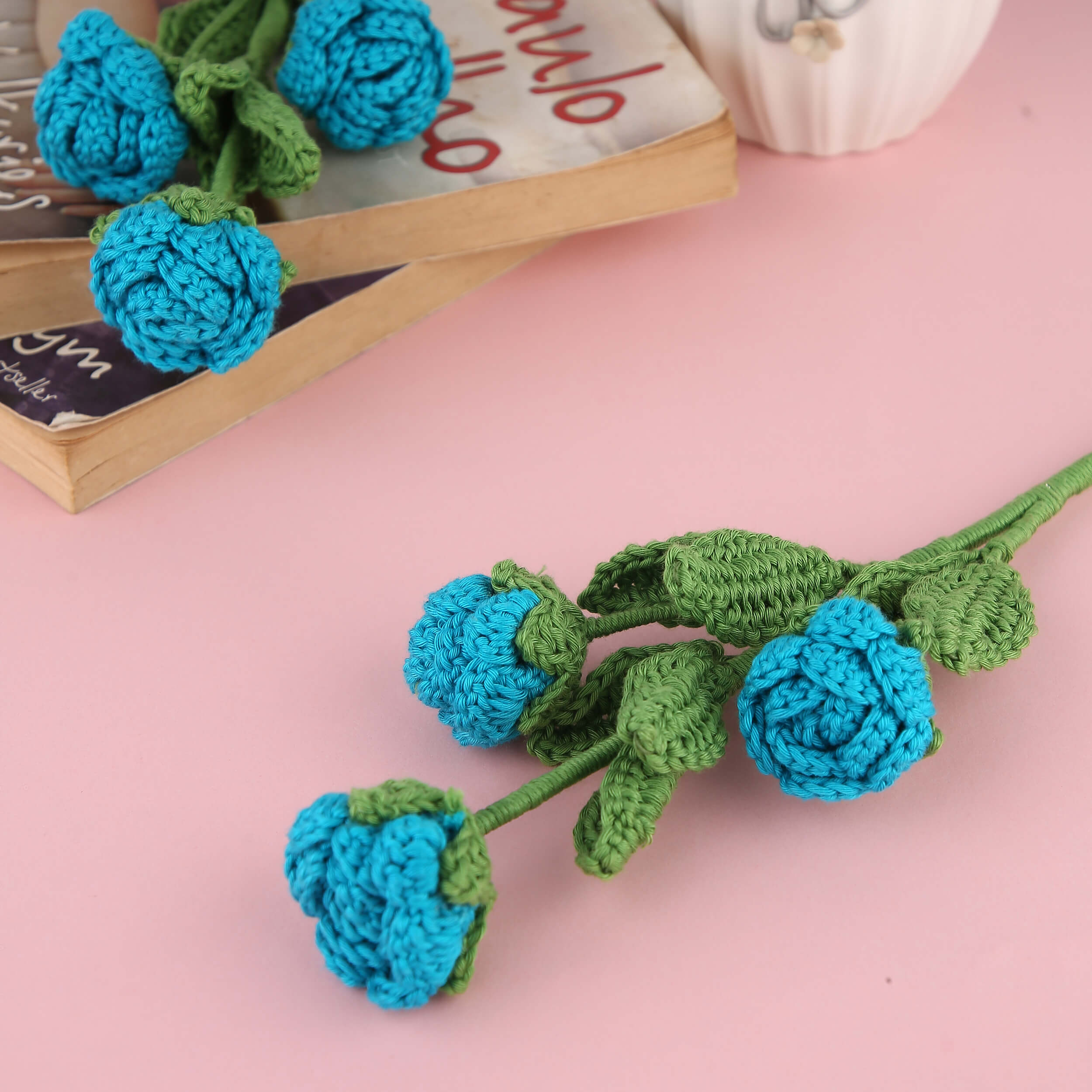 Branched Rose Buds - Handcrafted Crochet Flowers