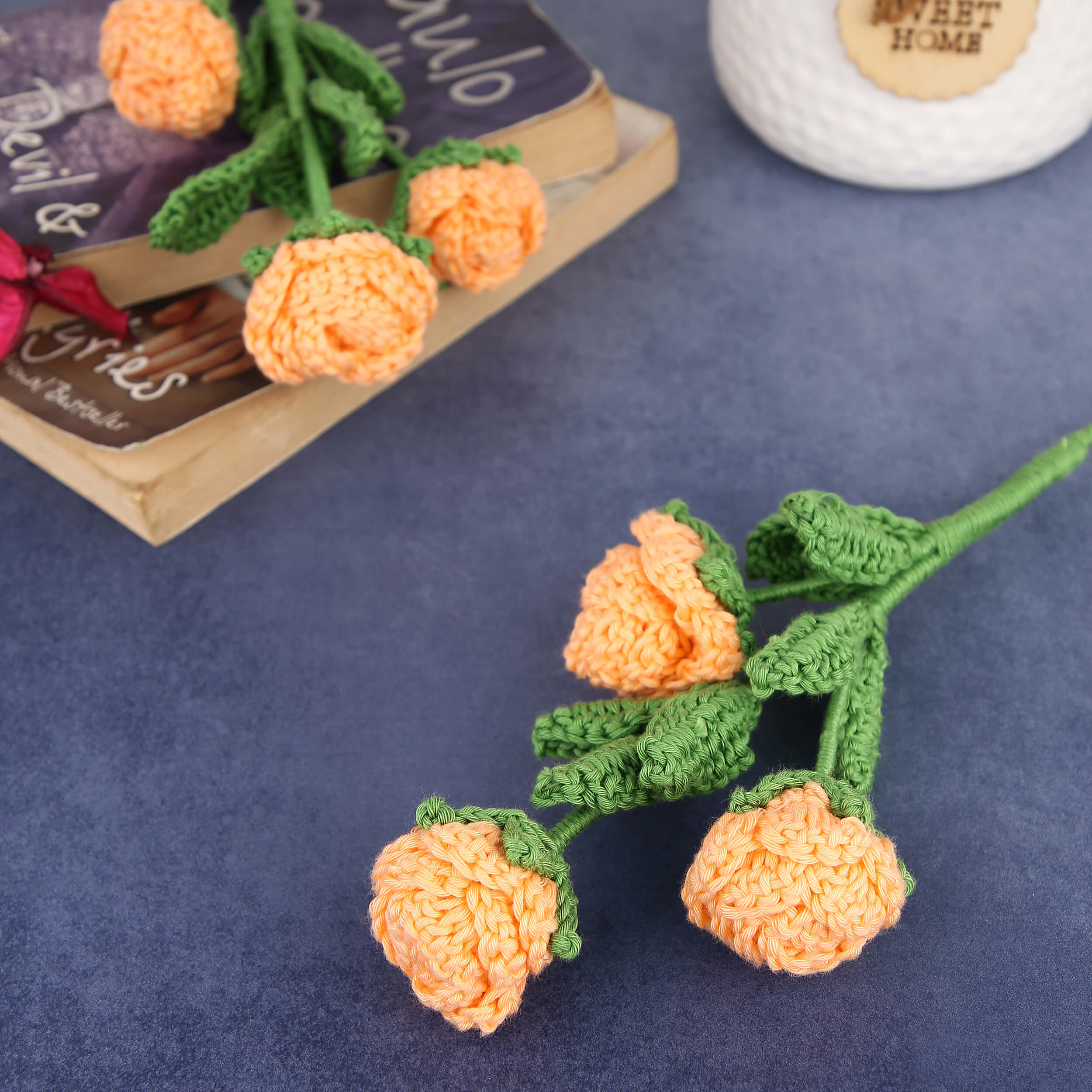 Branched Rose Buds - Handcrafted Crochet Flowers