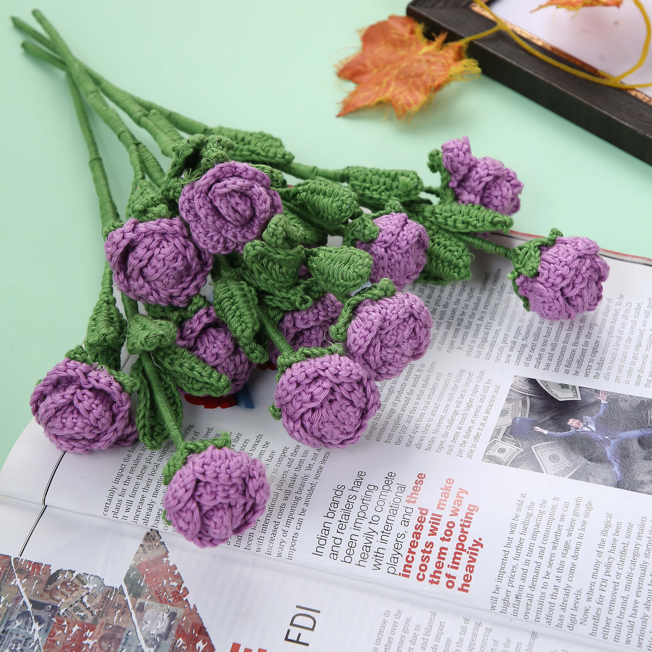 Branched Rose Buds - Handcrafted Crochet Flowers