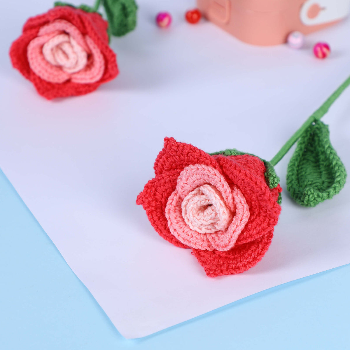 Diy Gradient Roses Gradient Roses - Handcrafted Crochet Flowers – Magic Needles