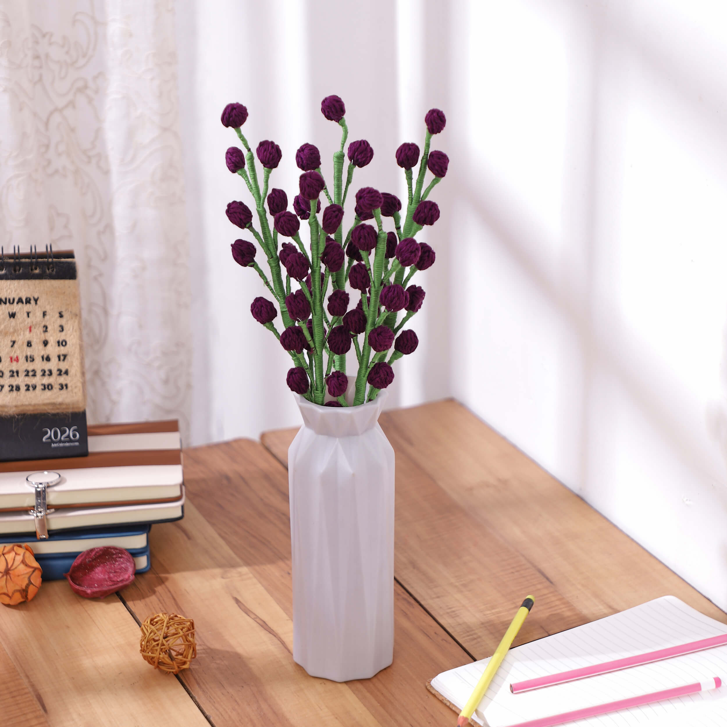 Snowberry Bouquet Fillers - Handcrafted Crochet Flowers