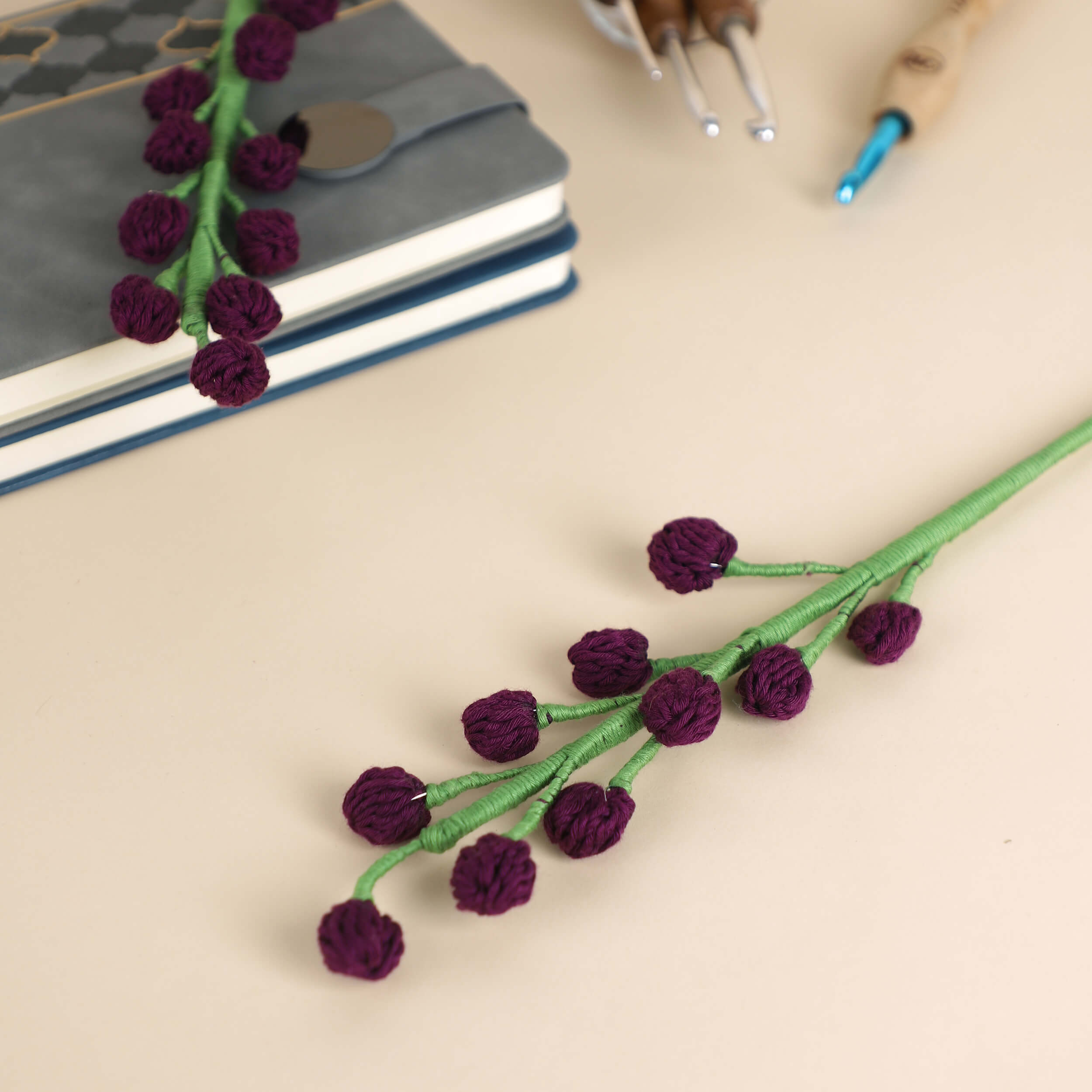 Snowberry Bouquet Fillers - Handcrafted Crochet Flowers