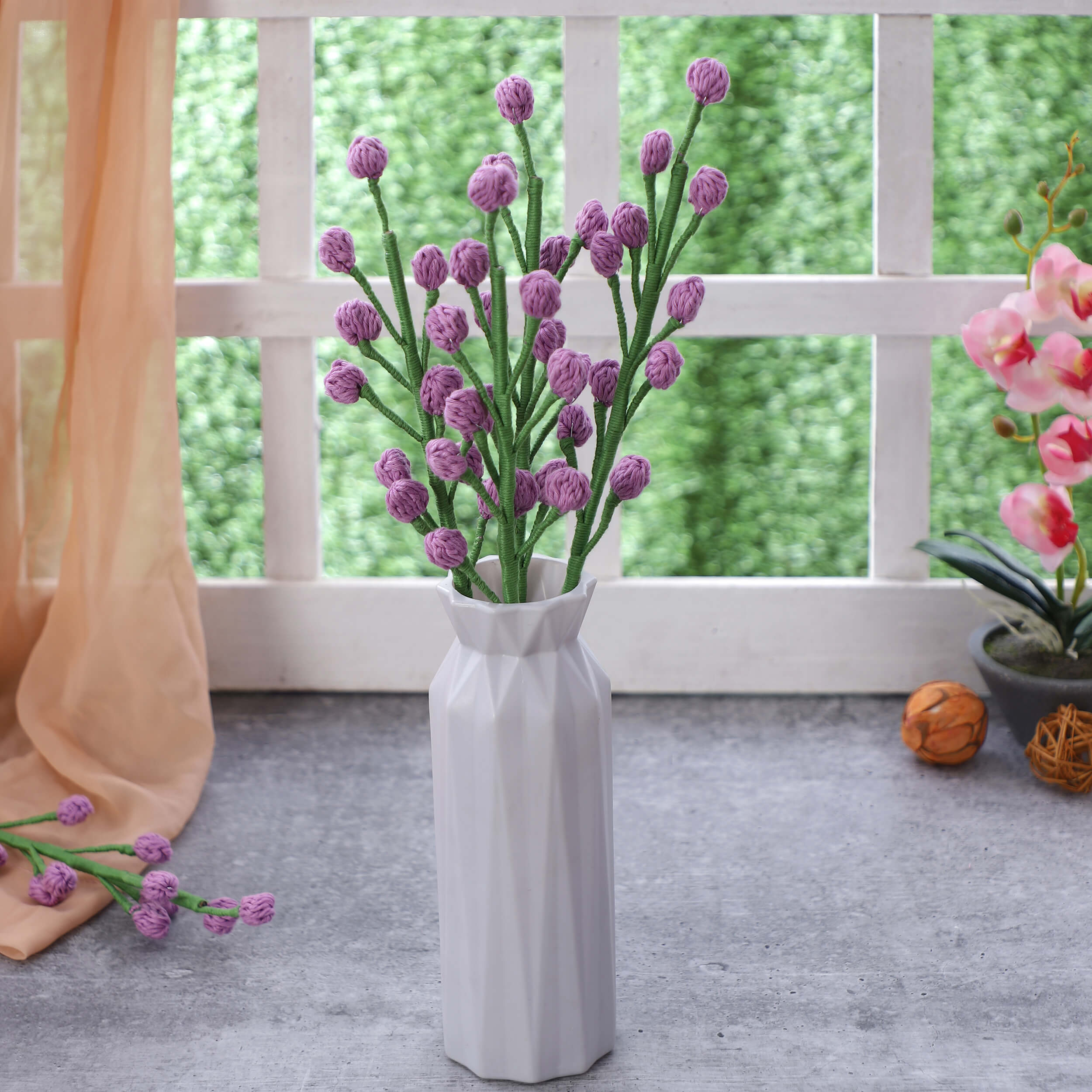 Snowberry Bouquet Fillers - Handcrafted Crochet Flowers