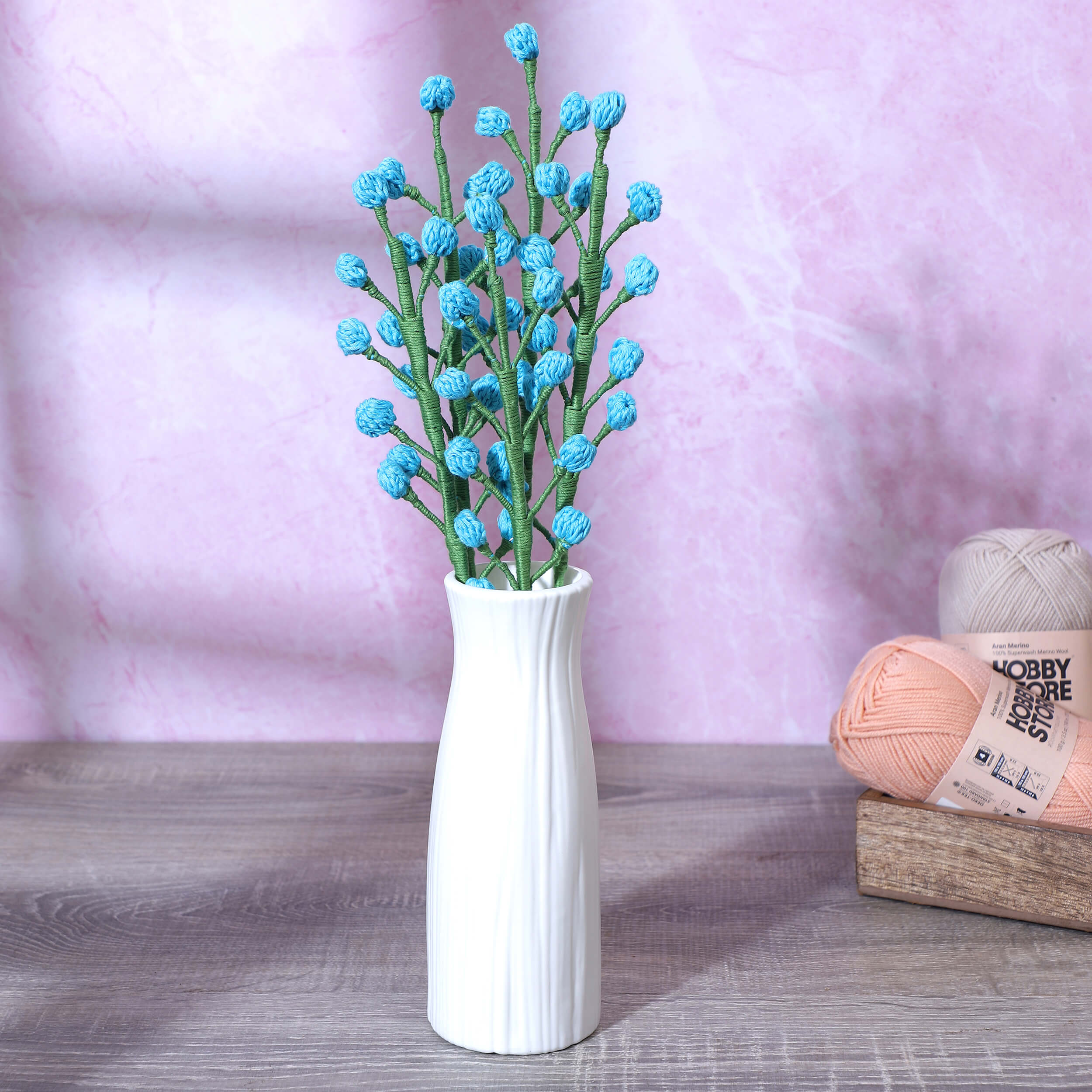 Snowberry Bouquet Fillers - Handcrafted Crochet Flowers