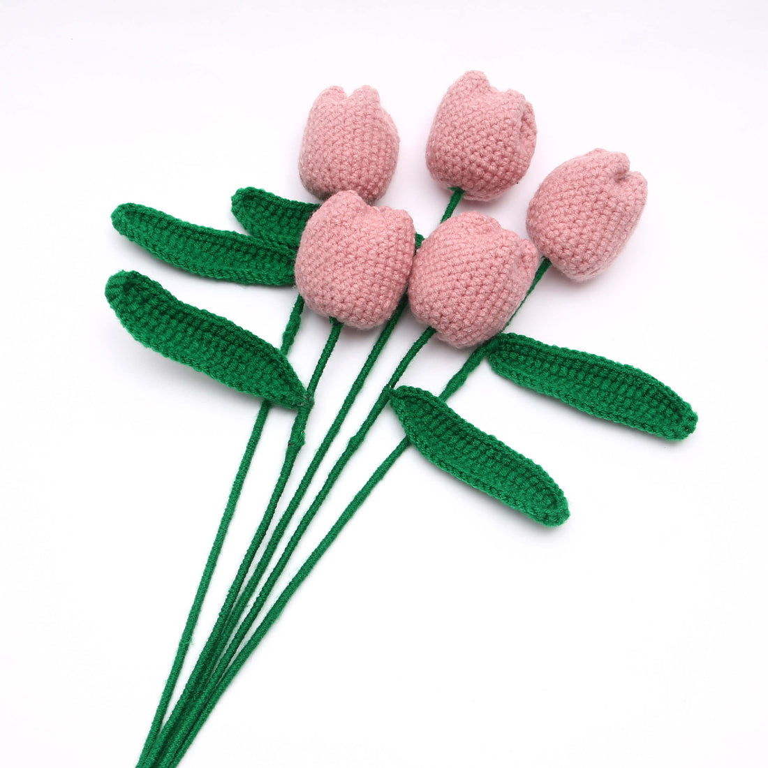 Tulip Treasures - Handcrafted Crochet Flowers - Pretty Pink