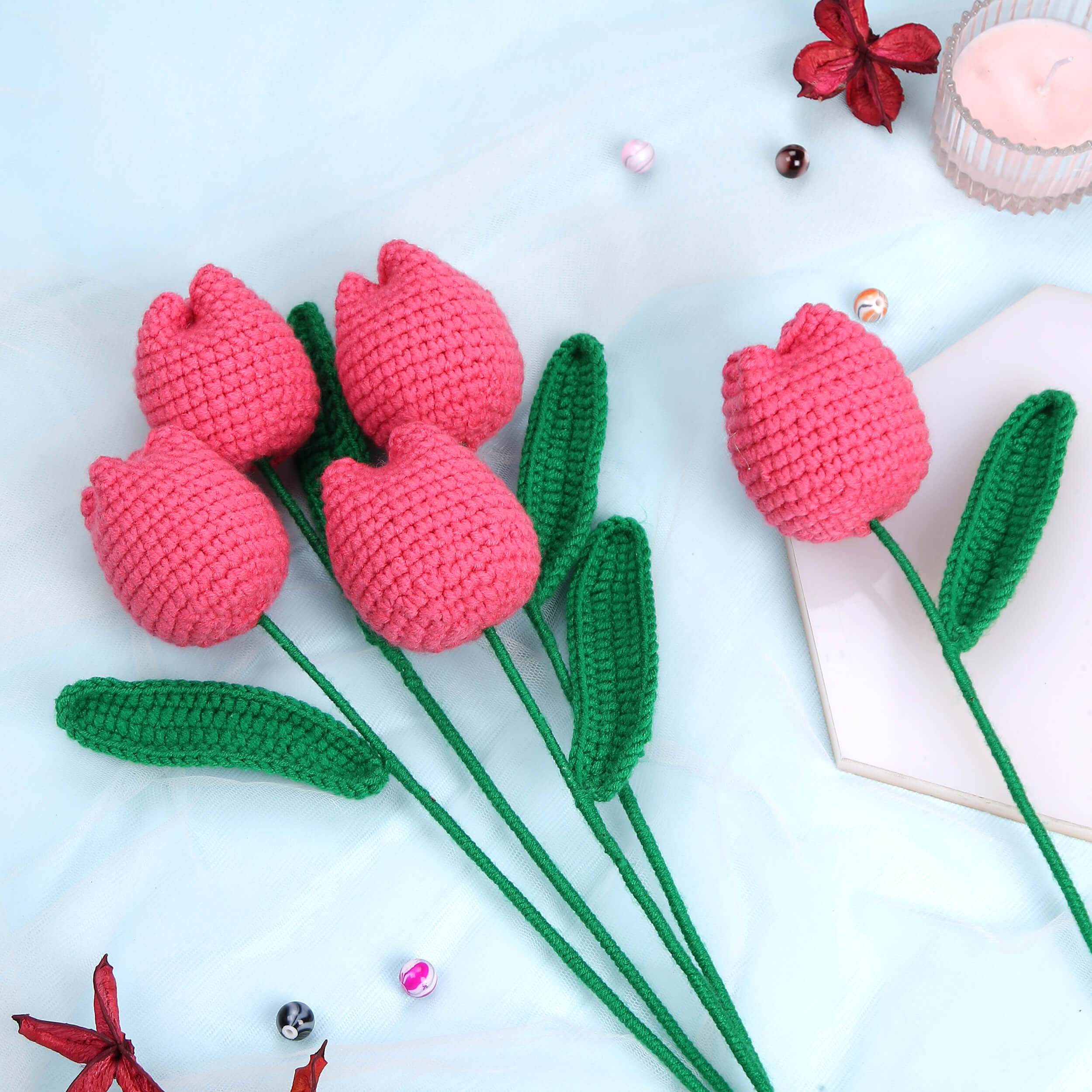 Tulip Buds - Handcrafted Crochet Flowers