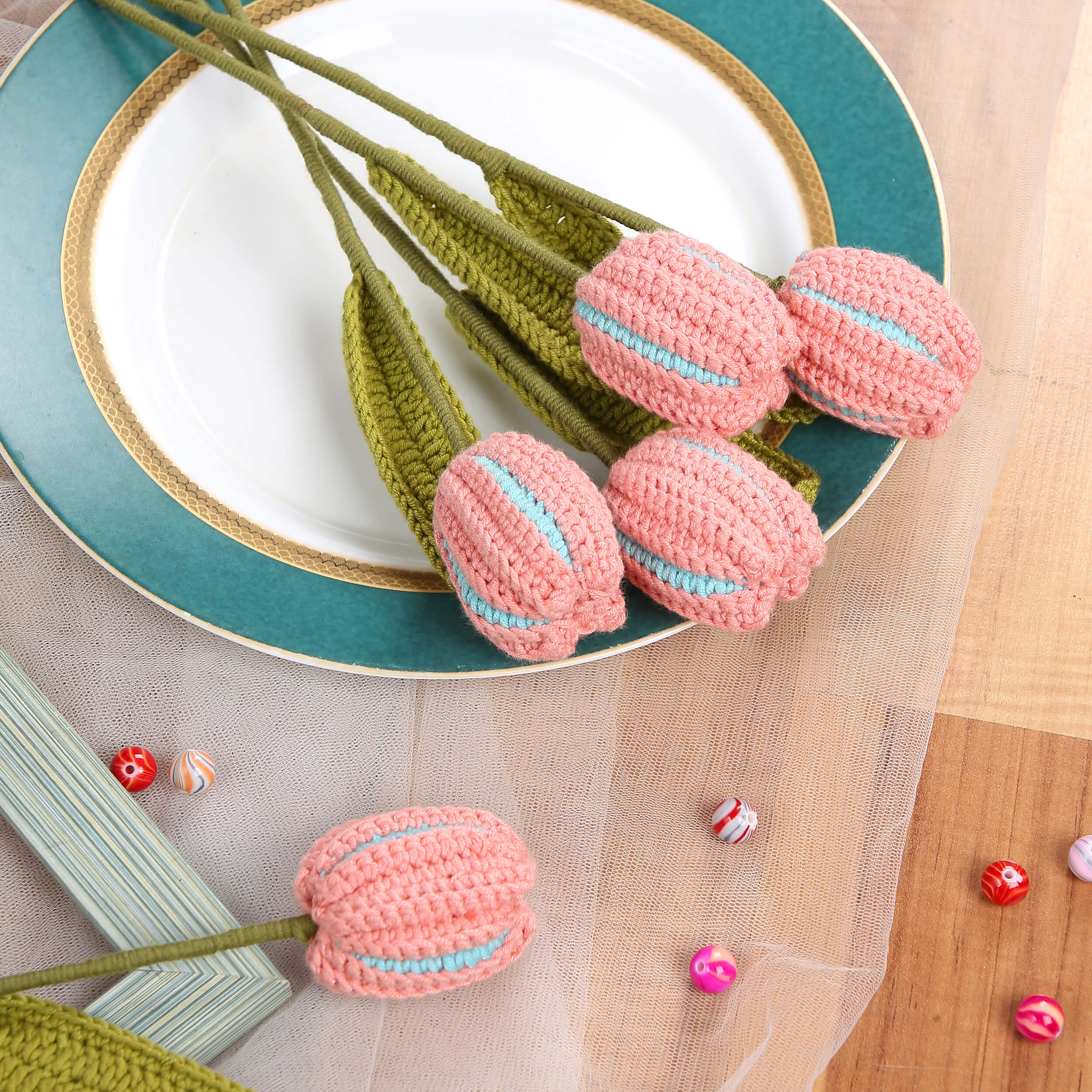 Closed Tulips - Handcrafted Crochet Flowers