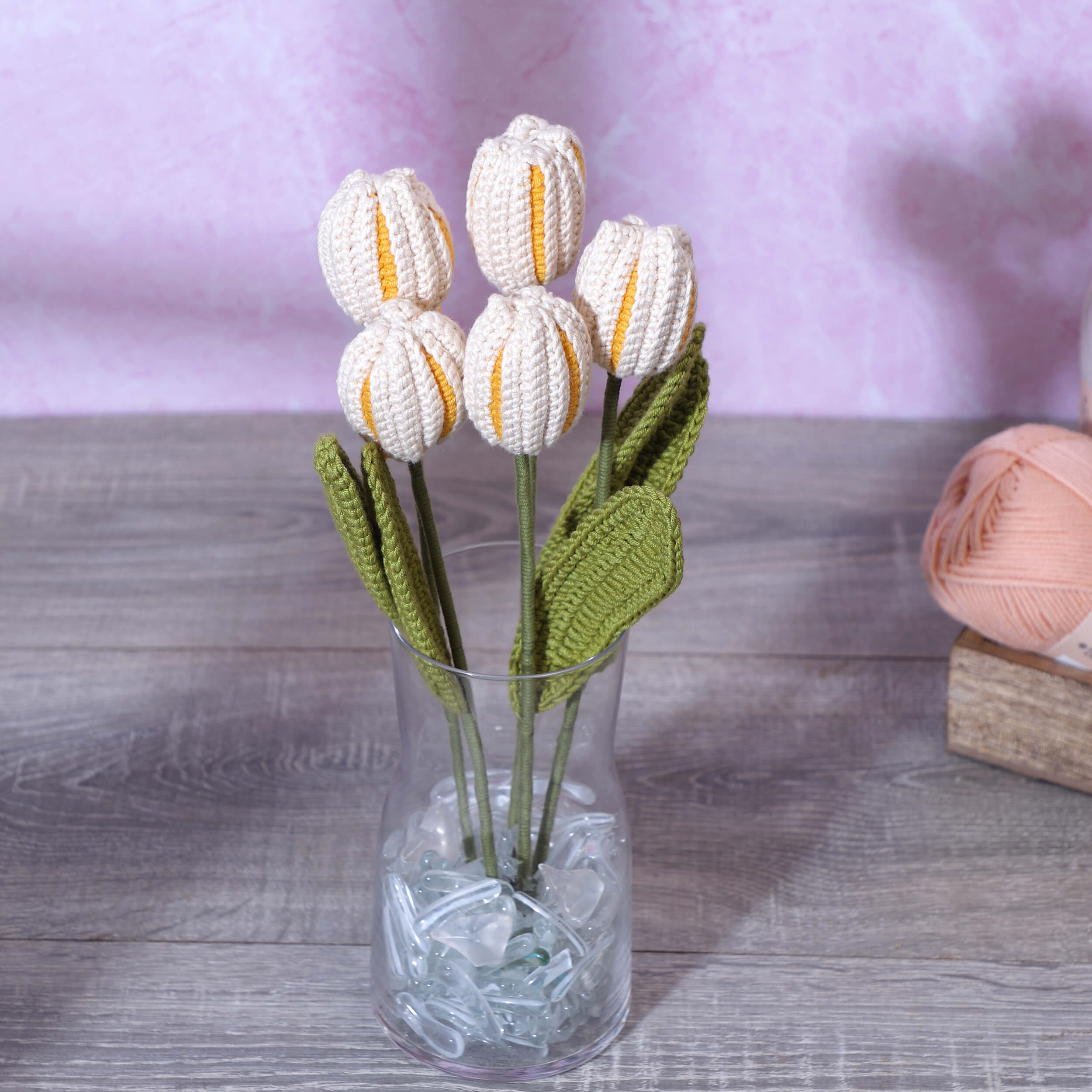 Closed Tulips - Handcrafted Crochet Flowers