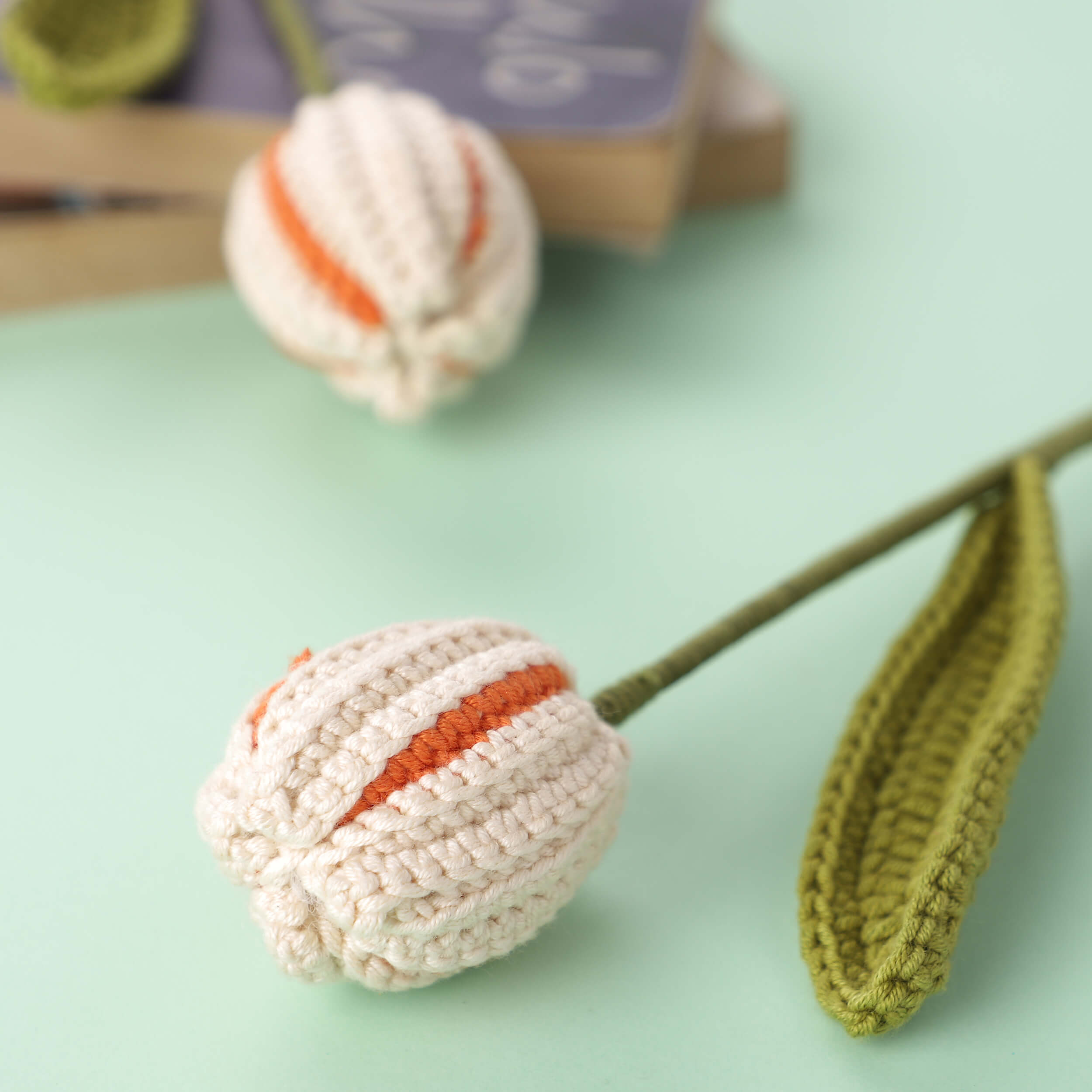 Closed Tulips - Handcrafted Crochet Flowers