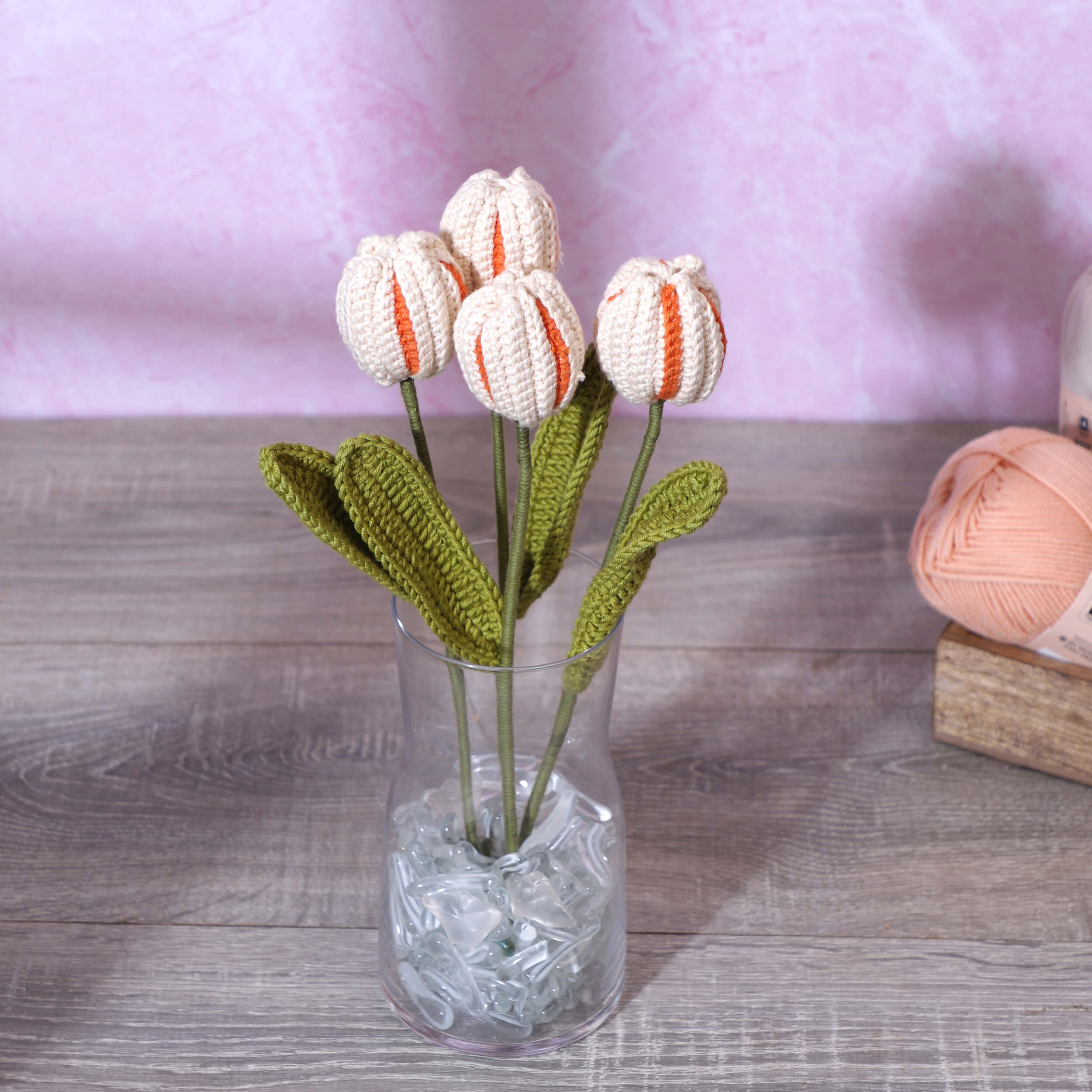 Closed Tulips - Handcrafted Crochet Flowers