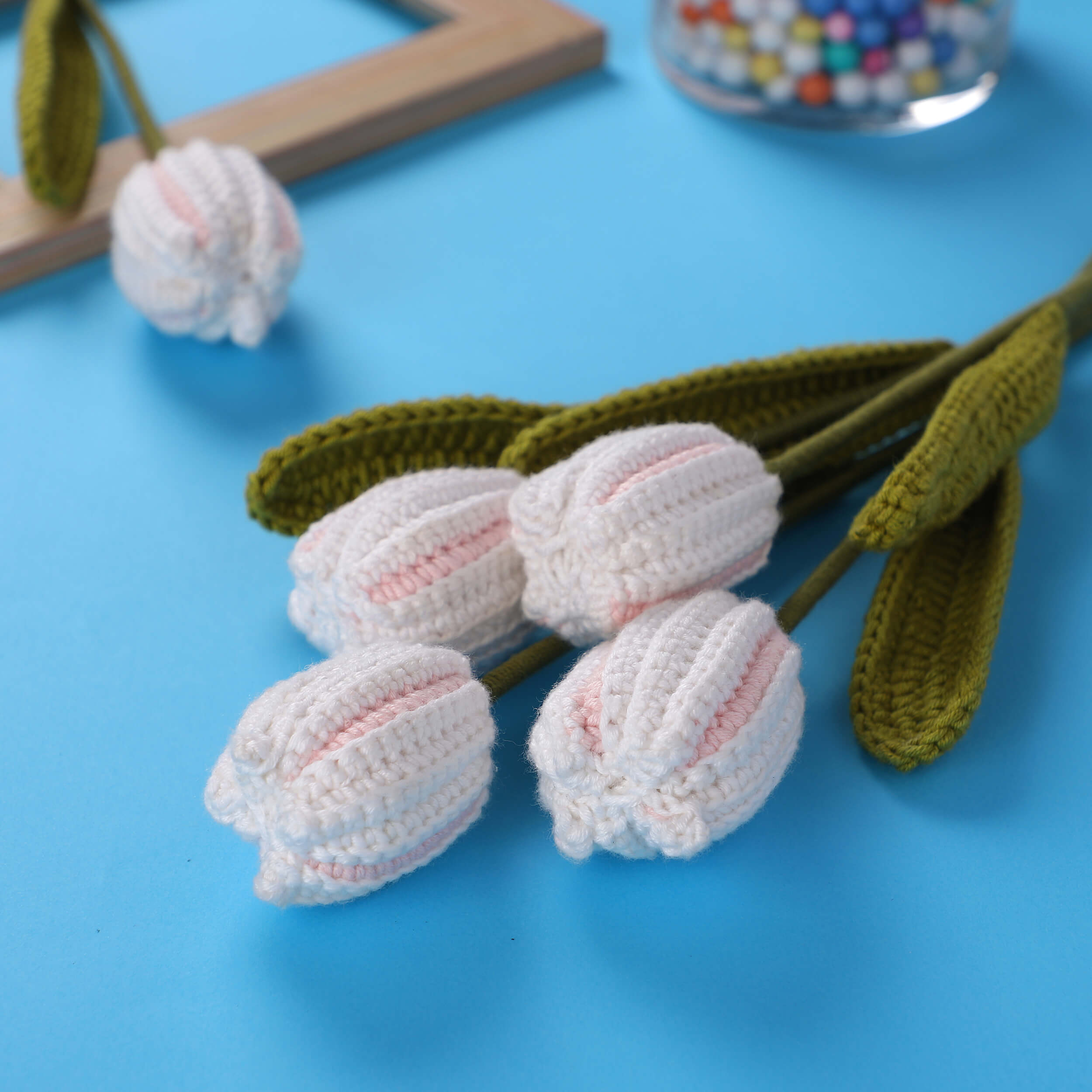 Closed Tulips - Handcrafted Crochet Flowers