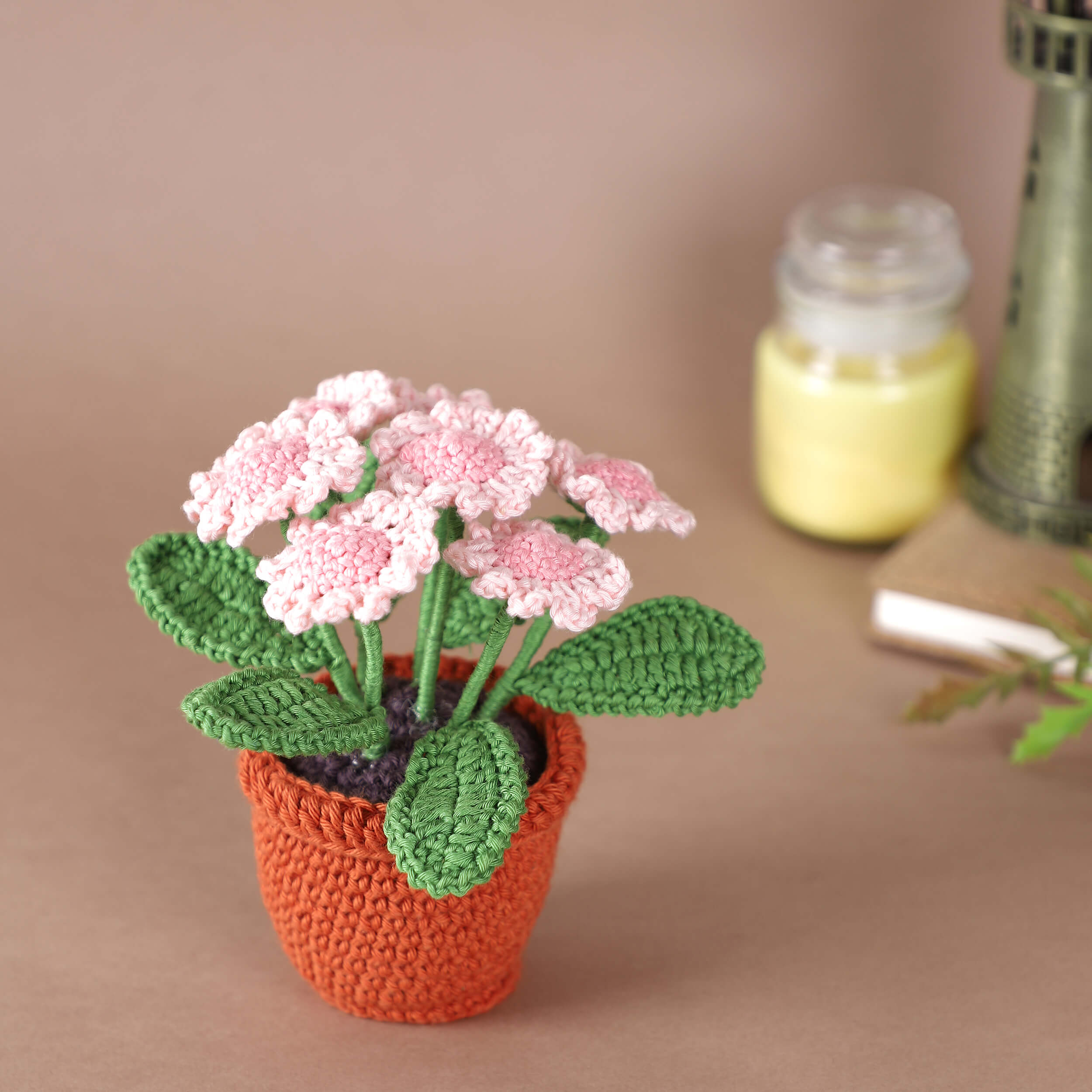 Flowers in a Pot - Assorted - Handcrafted Crochet Flowers