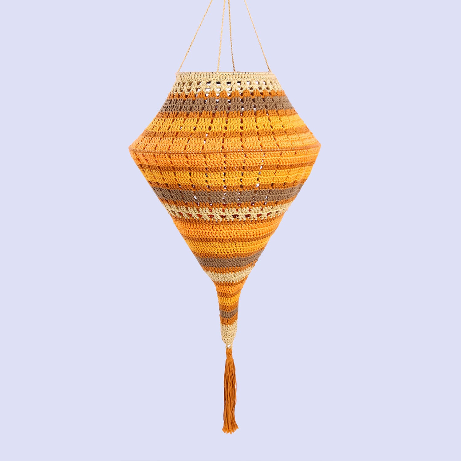 Handmade Crochet Tapering Lantern - Multi Color