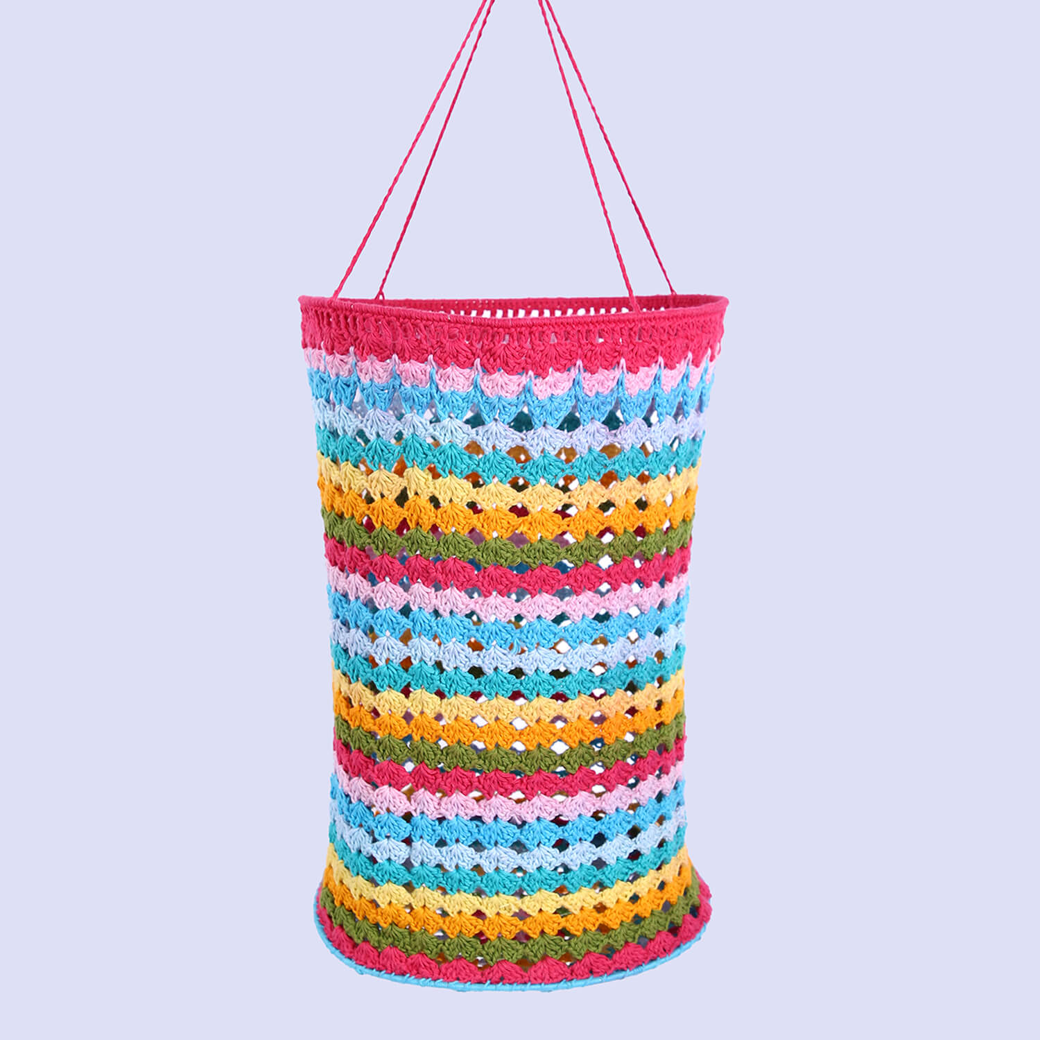 Handmade Crochet Lantern - Multi Color