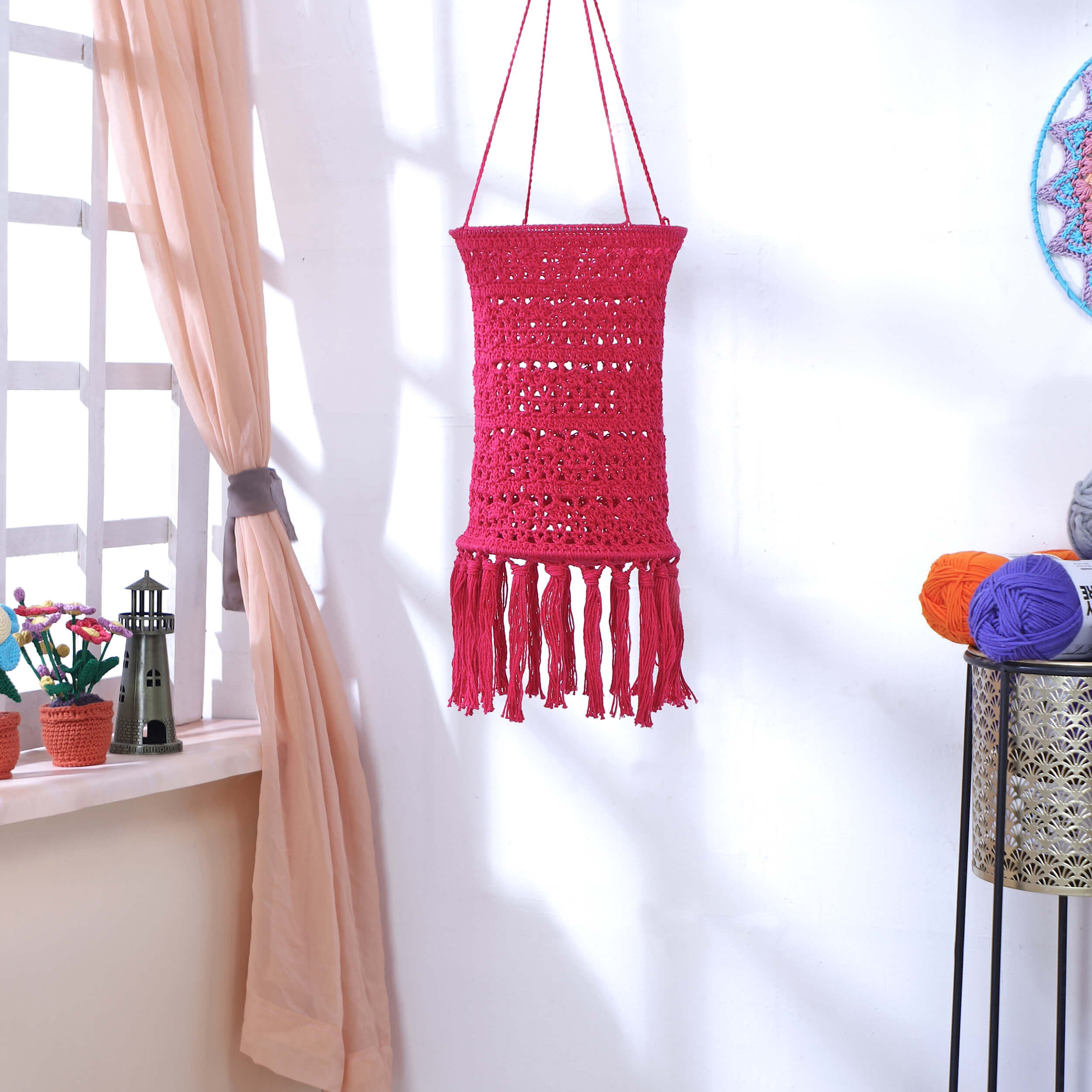 Handmade Crochet Lantern - Diwali