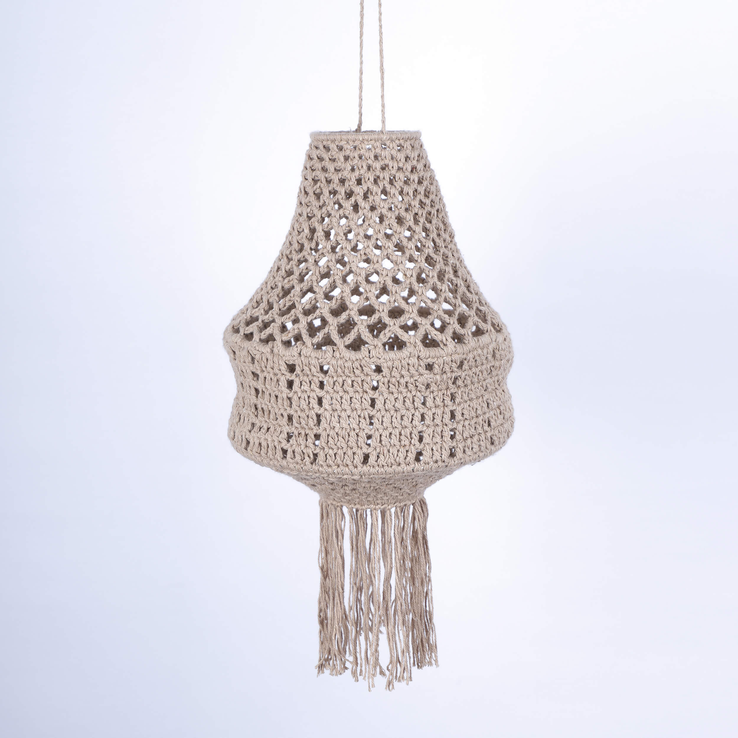 Handmade Crochet Lantern - Recycled