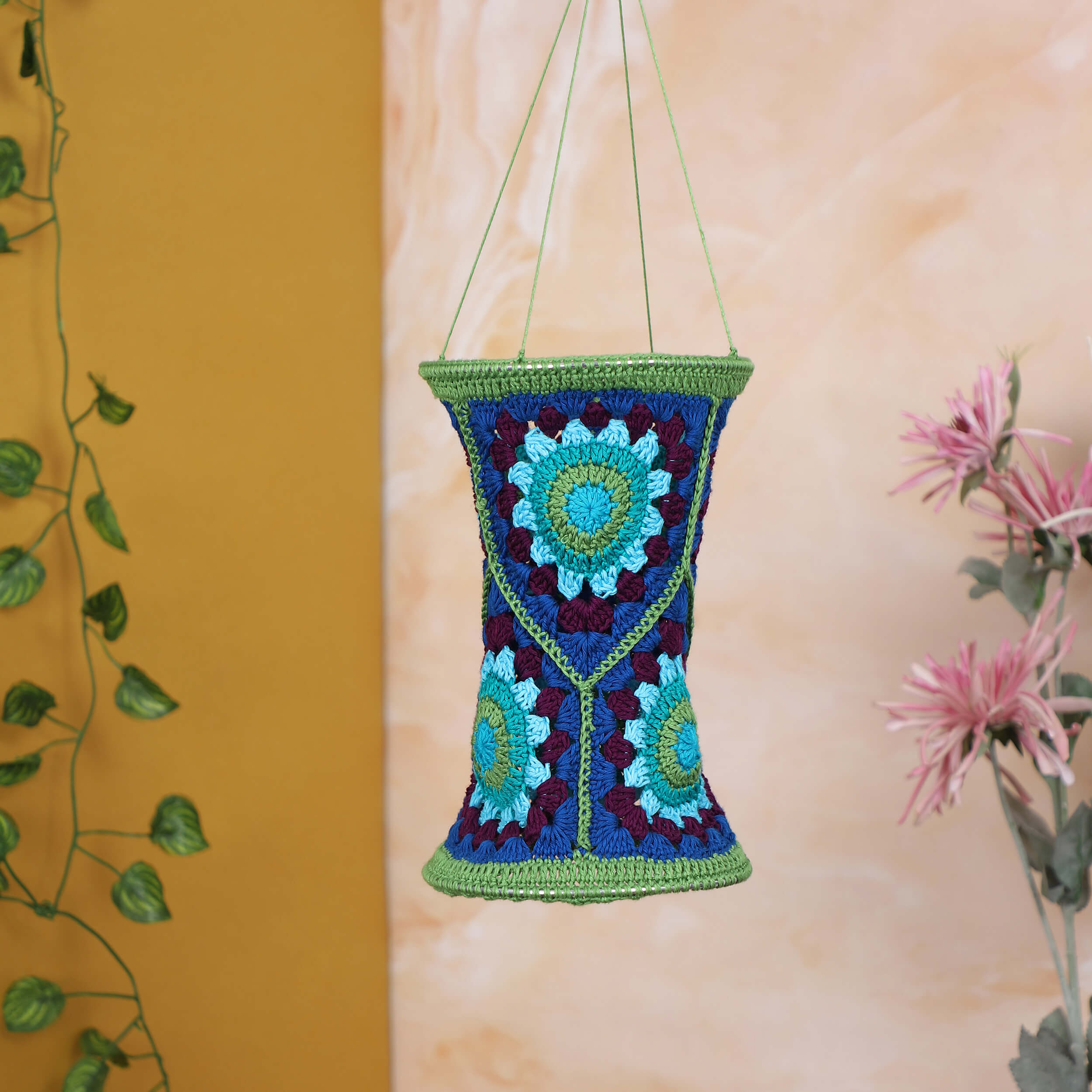 Handmade Crochet Lantern - Triangle