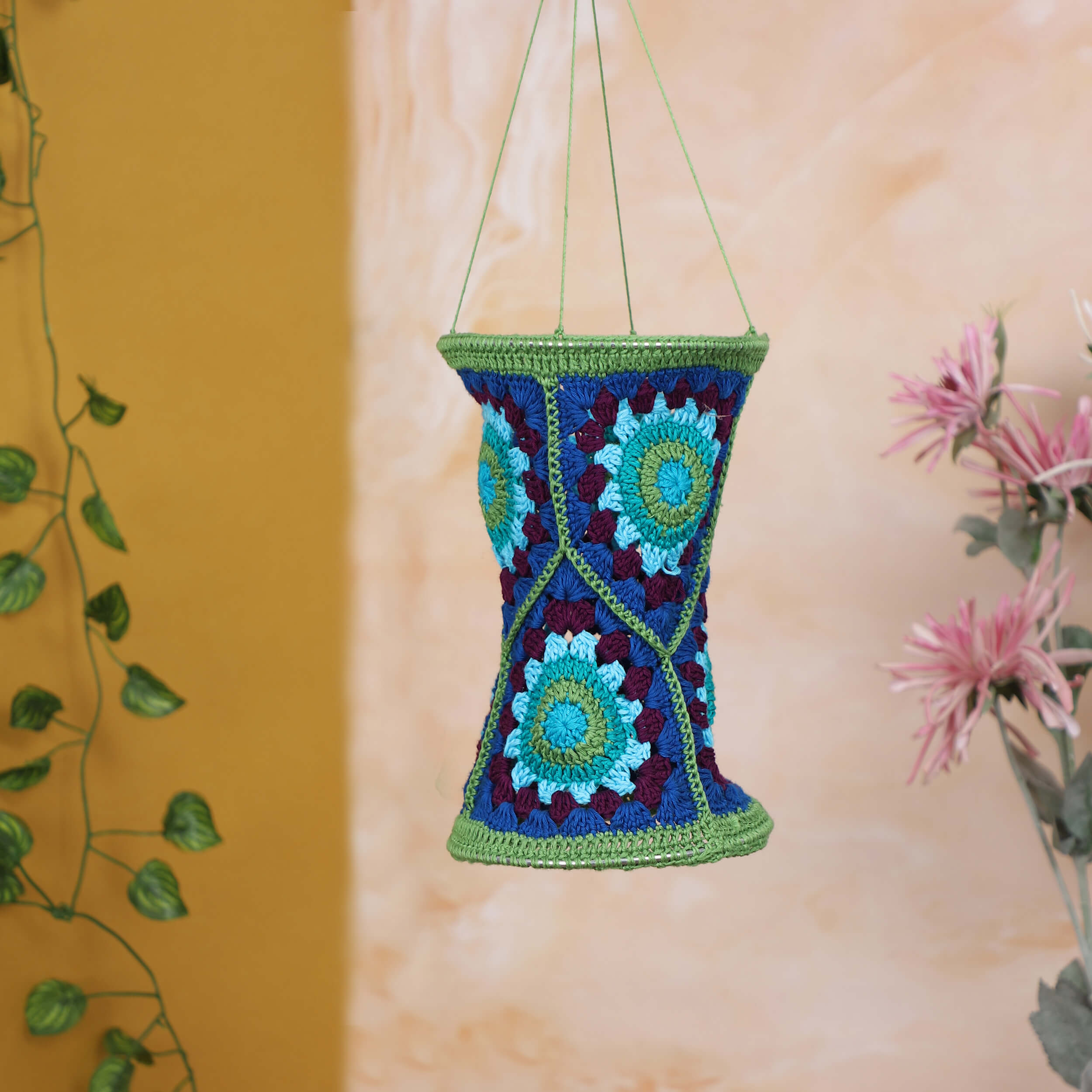 Handmade Crochet Lantern - Triangle