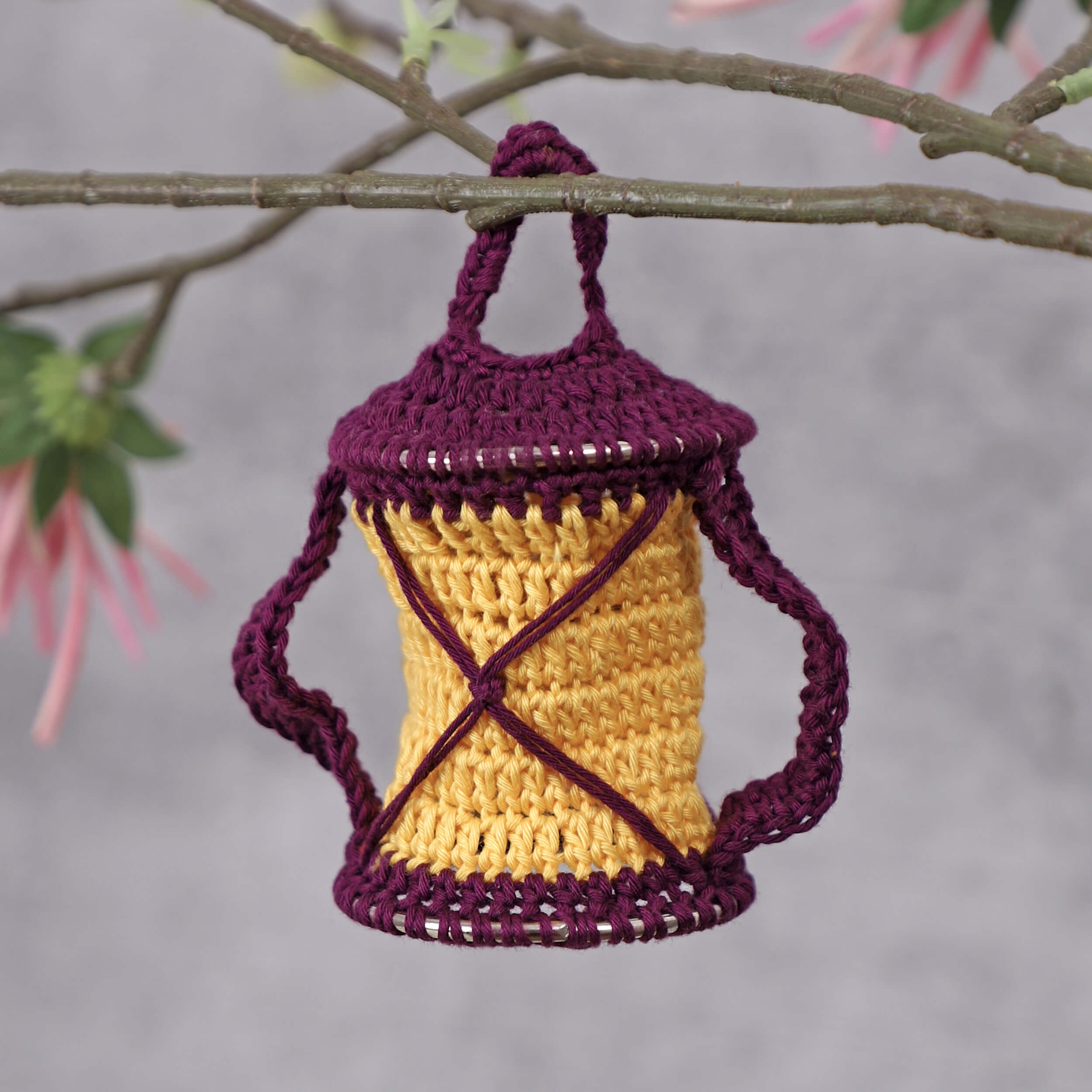 Handmade Crochet Miniature Lantern
