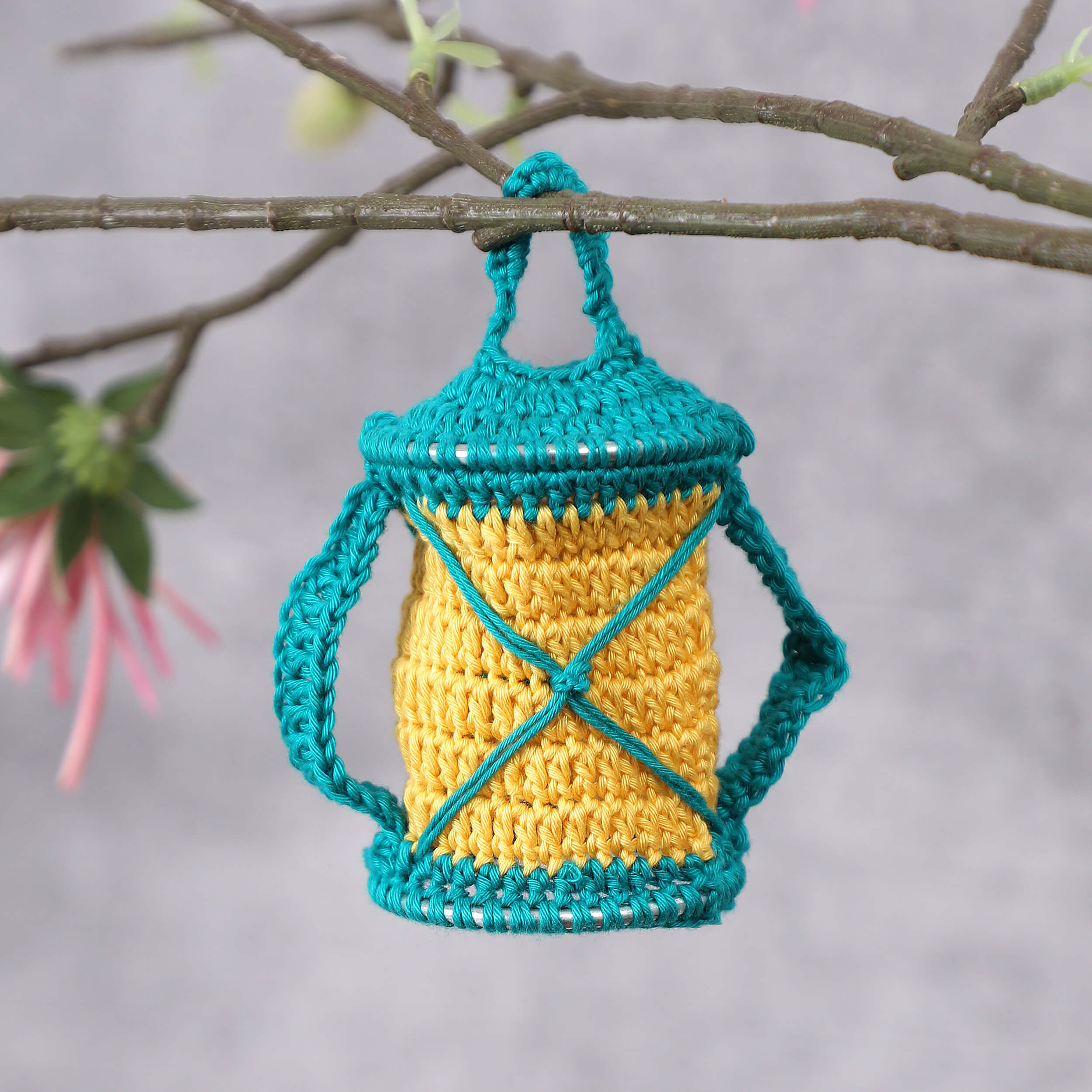 Handmade Crochet Miniature Lantern