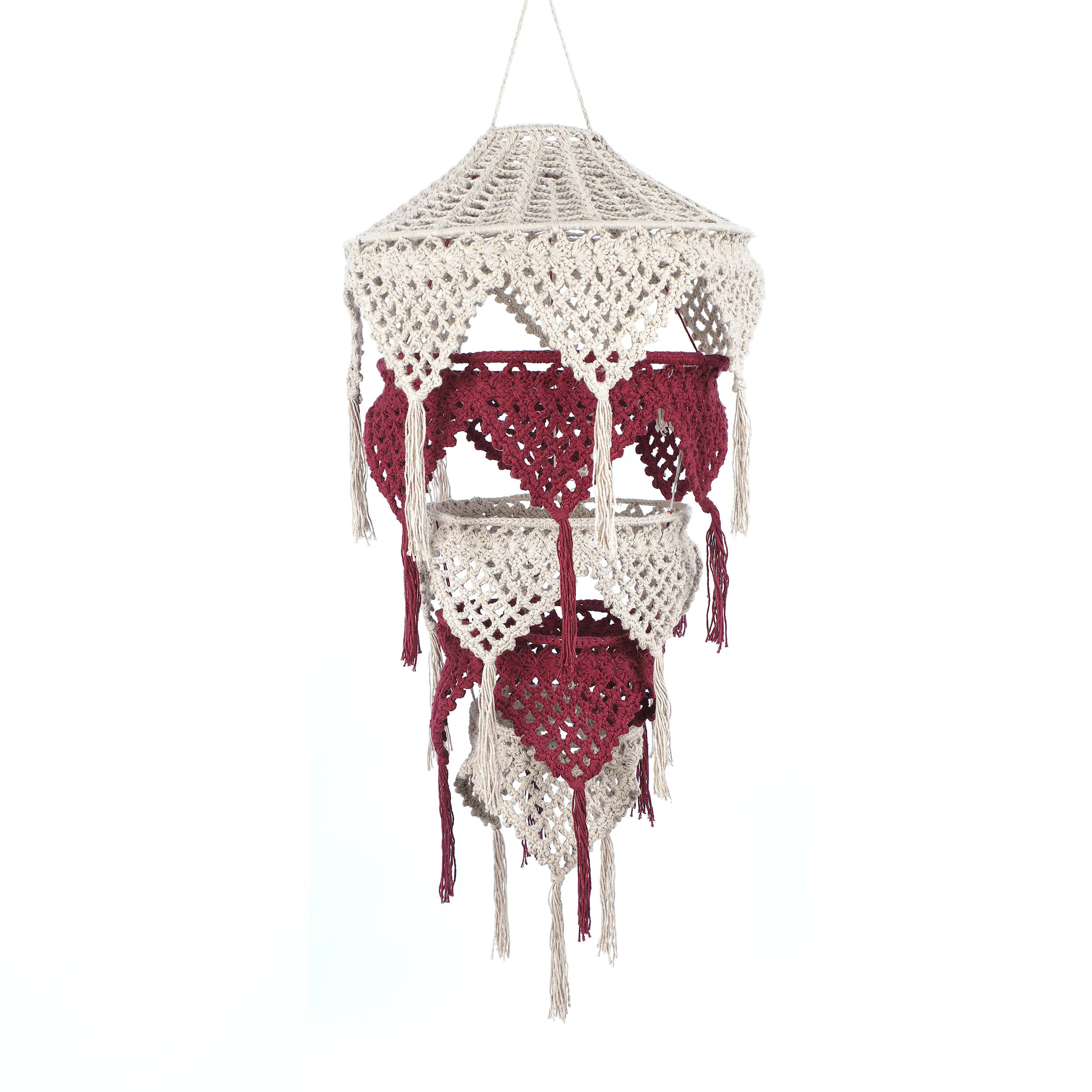 Handmade Crochet Lantern - Recycled