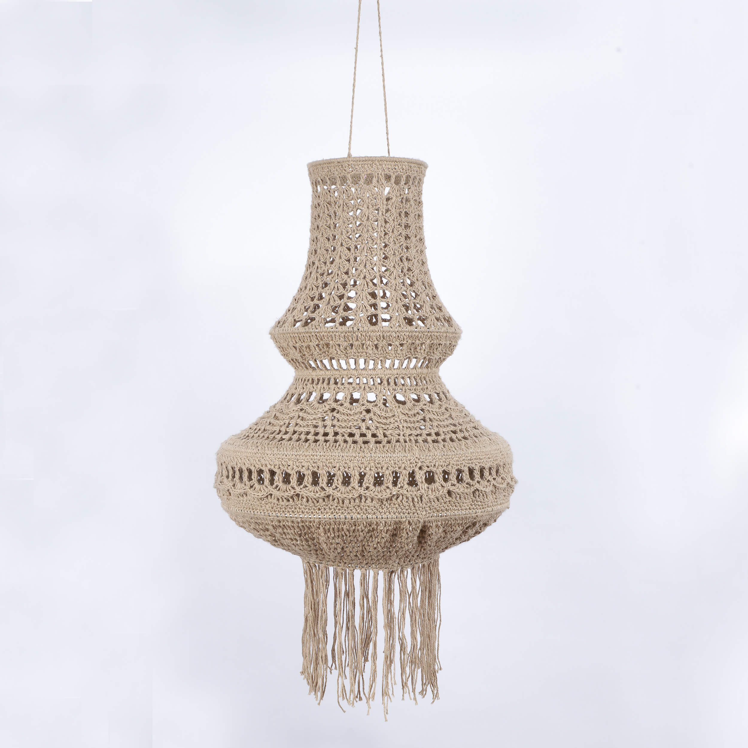 Handmade Crochet Lantern - Recycled