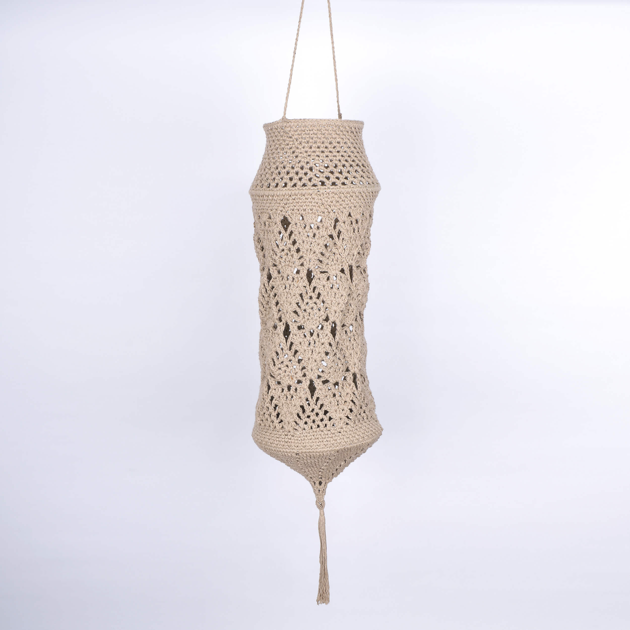 Handmade Crochet Lantern - Recycled