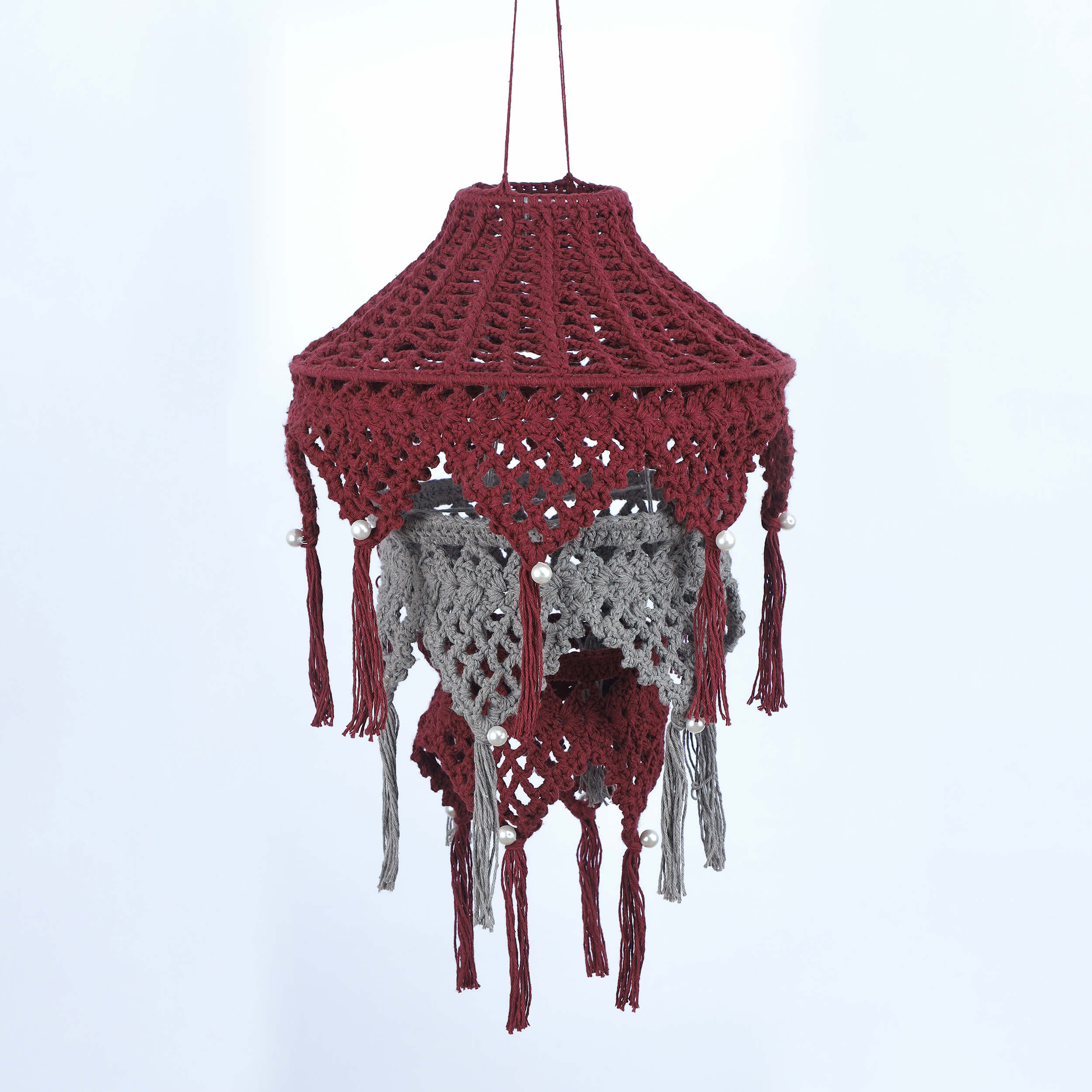 Handmade Crochet Lantern - Recycled