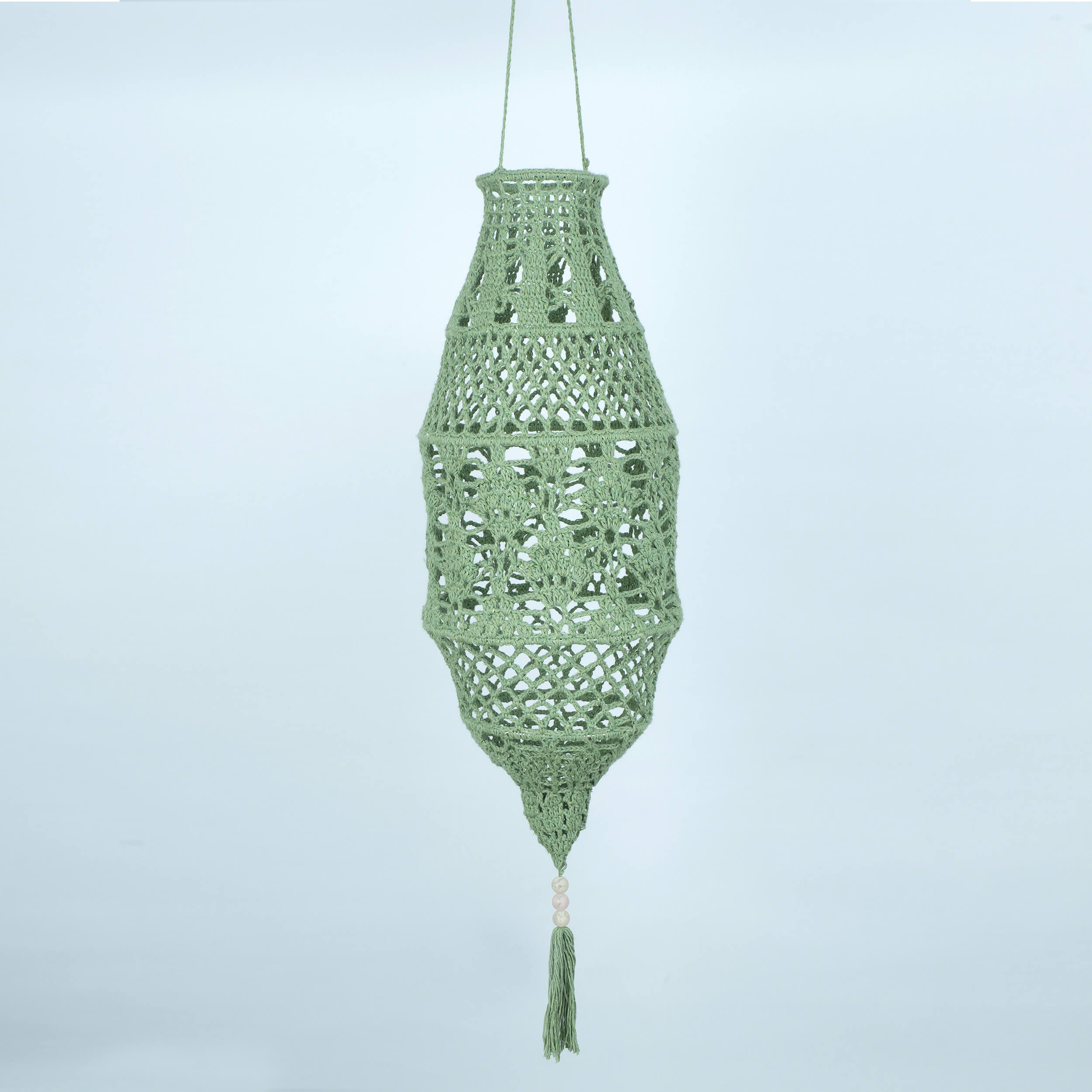 Handmade Crochet Lantern - Recycled
