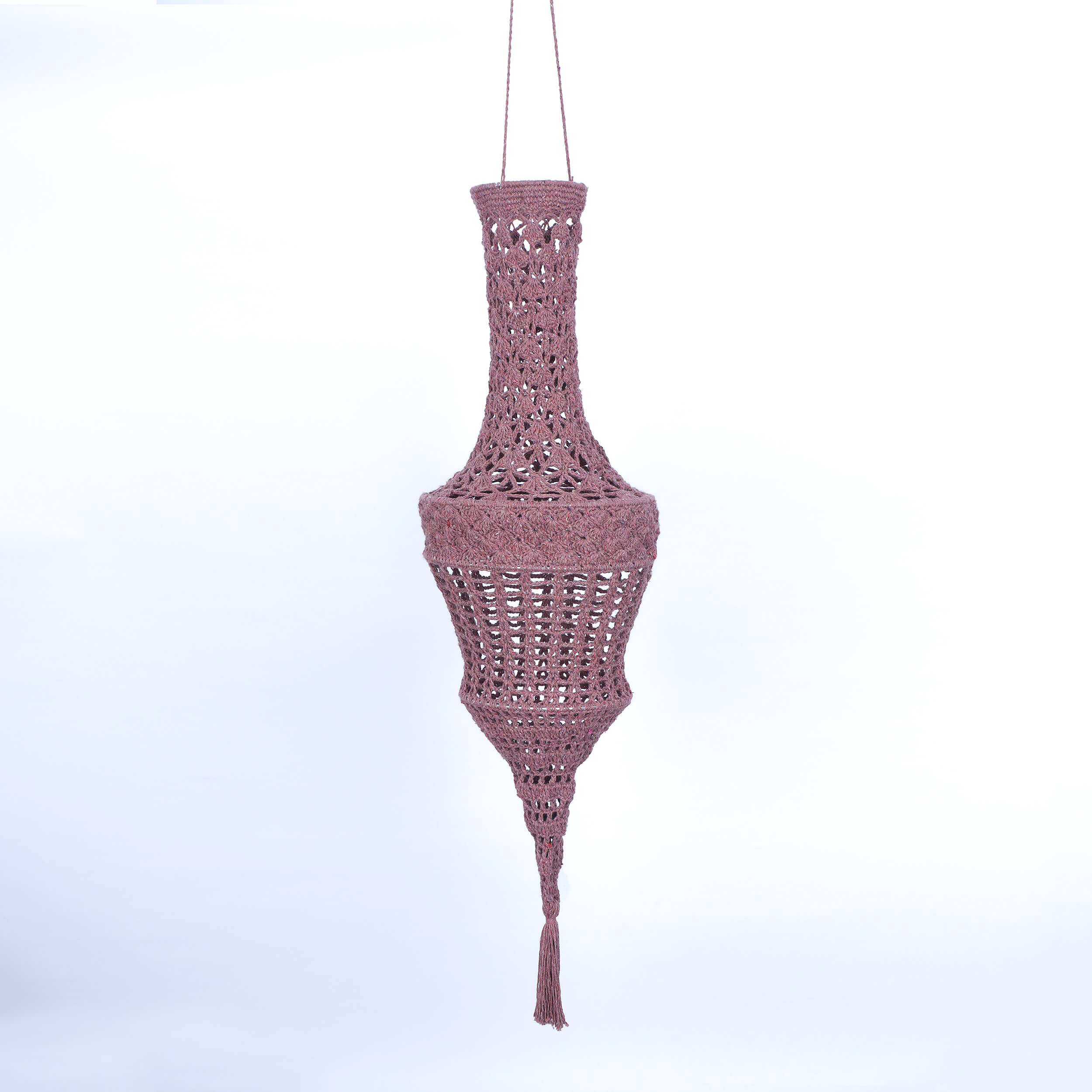 Handmade Crochet Lantern - Recycled
