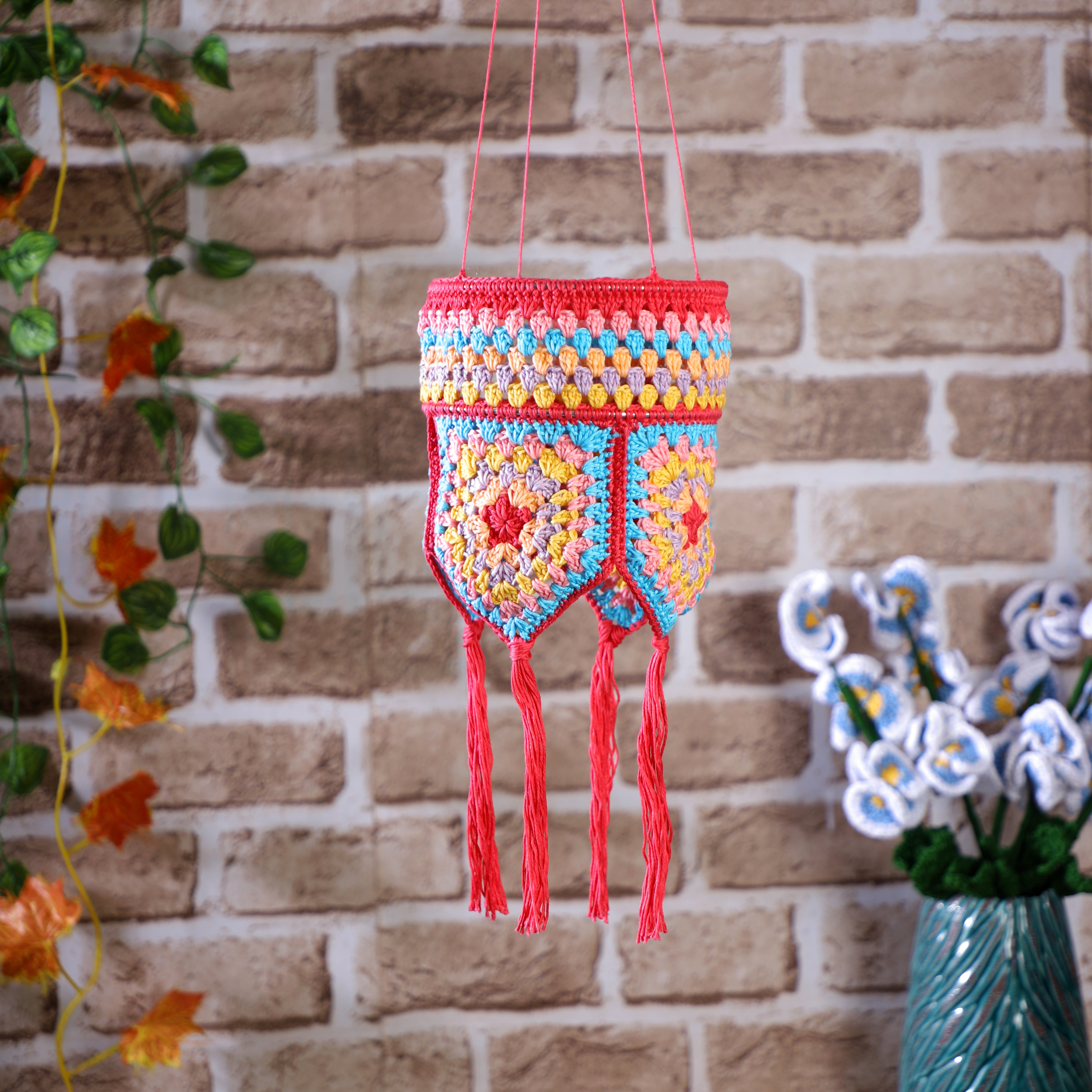 Handmade Crochet Lantern - Pentagon